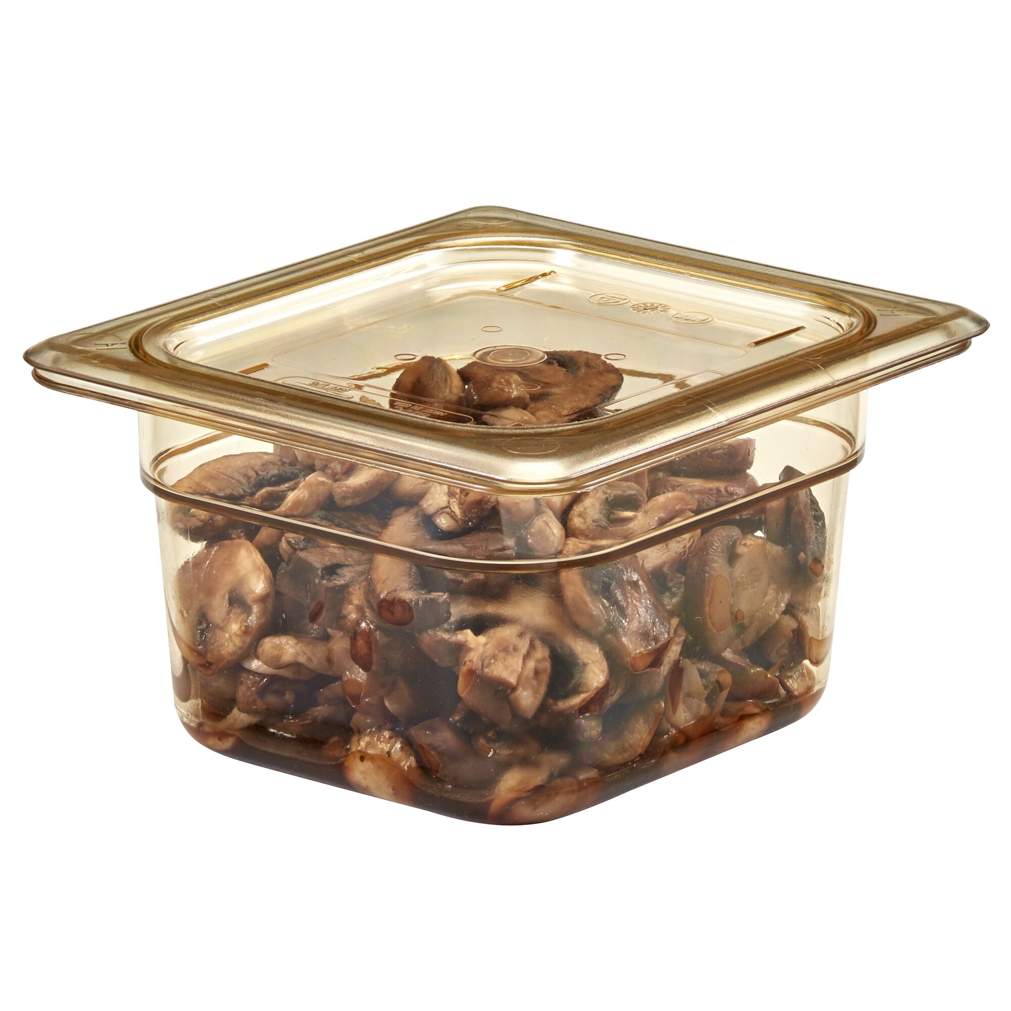 6 pièces CAMBRO | H-PAN™ - Couvercle plat GN résistant à la chaleur 1/6 - Ambre