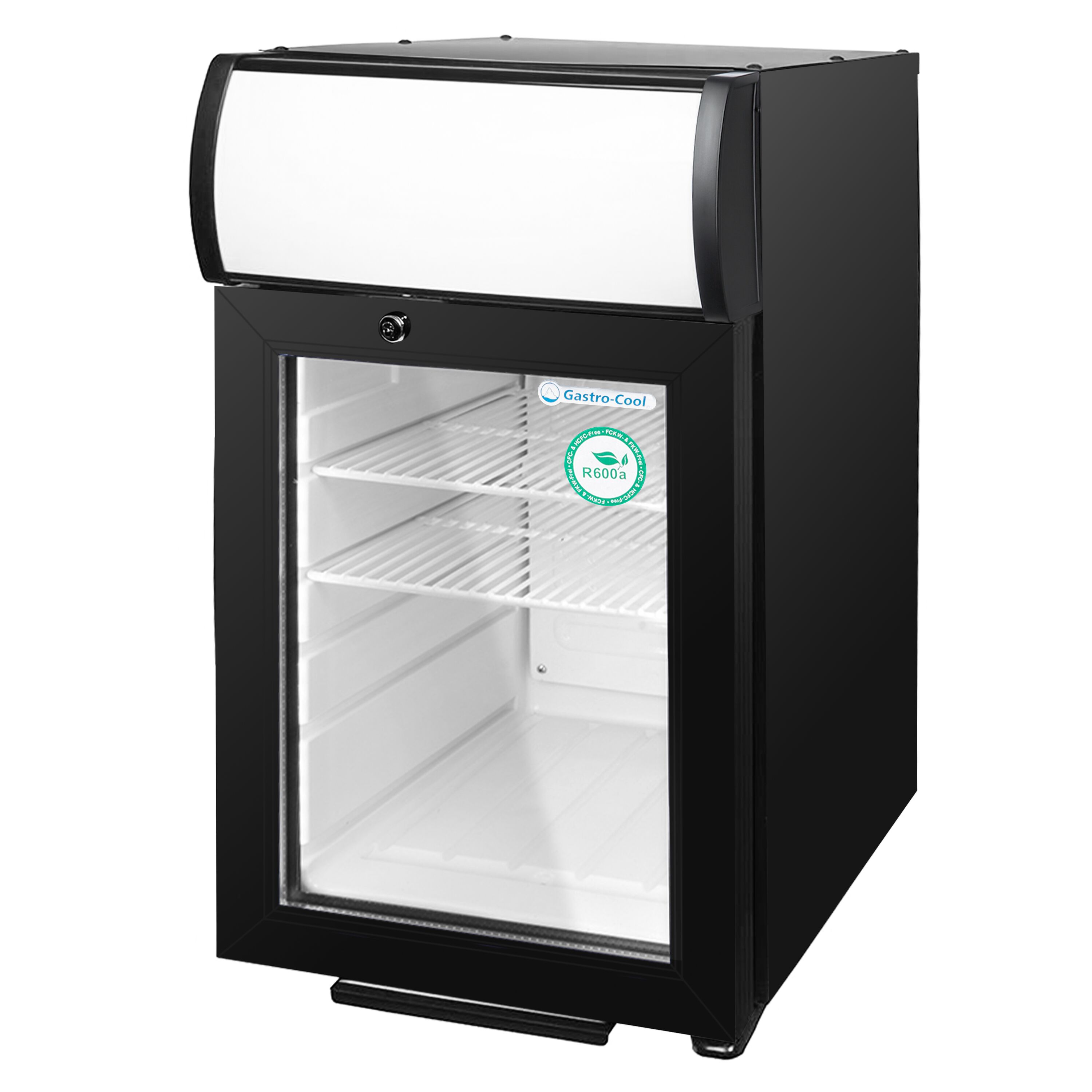 GASTRO-COOL | Minibar réfrigéré - 430 mm - 62 litres - avec 1 porte vitrée - Noir
