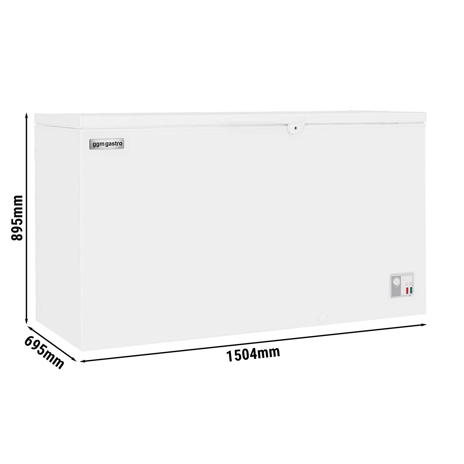 Congélateur coffre - 1500 mm - 469 litres - couvercle en plastique - incl. cloison de séparation