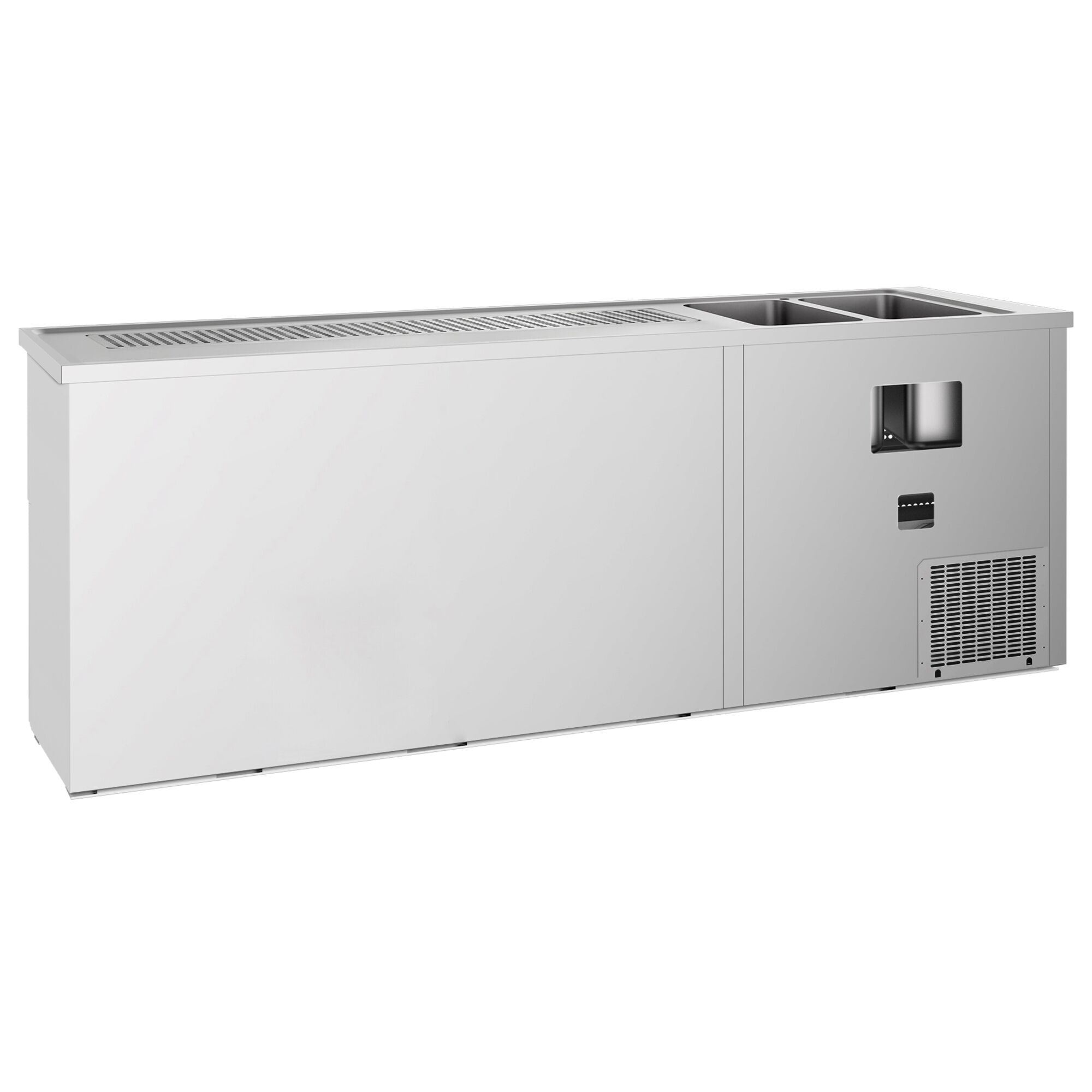 Comptoir de bar réfrigéré PREMIUM - 2500x700mm - 3 portes vitrées