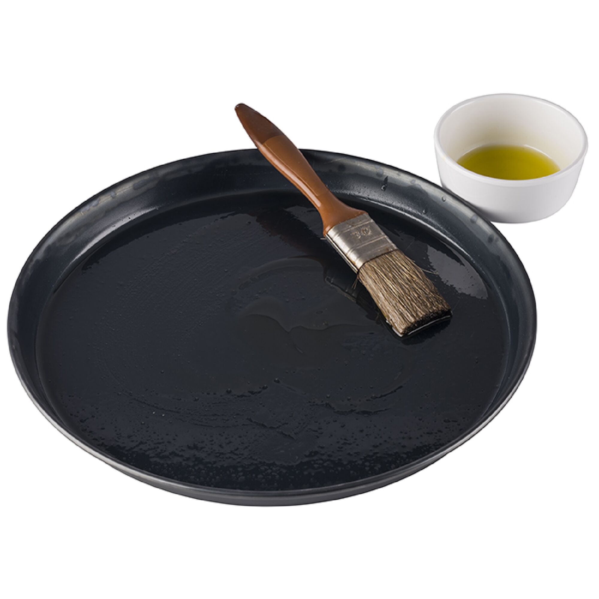 (6 pièces) Plaque à pizza - tôle bleue - Ø 260 mm - hauteur : 25 mm