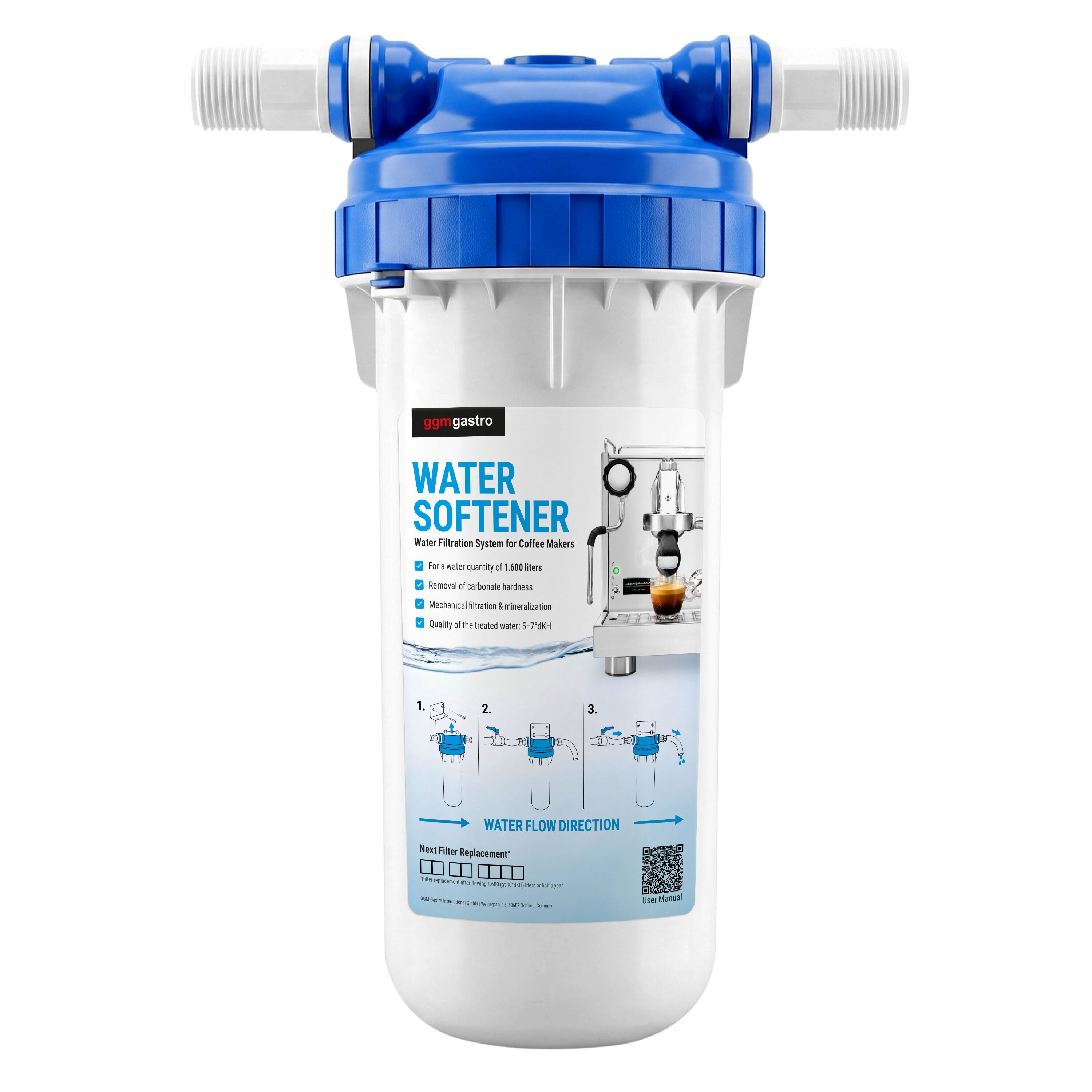 Wasserfiltersystem/Entkalker für Kaffeemaschinen - 1600 Liter