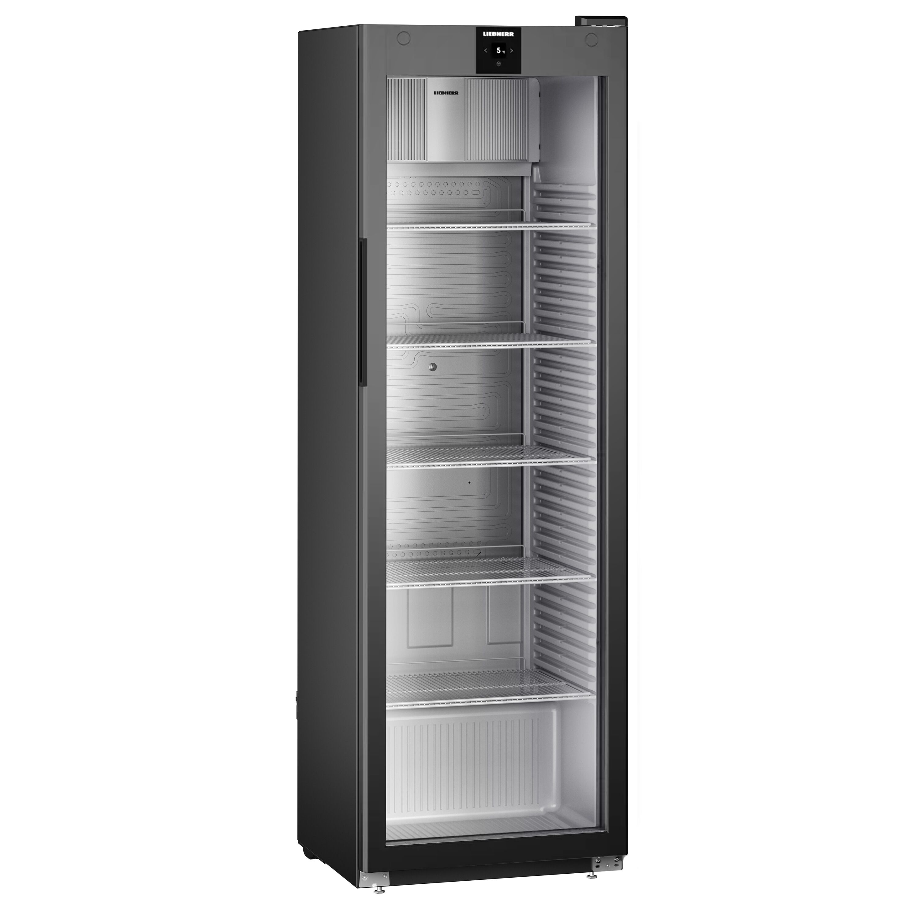 LIEBHERR | Kühlschrank PERFECTION - 400 Liter - Innen Kunststoff - mit 1 Glastür - Schwarz
