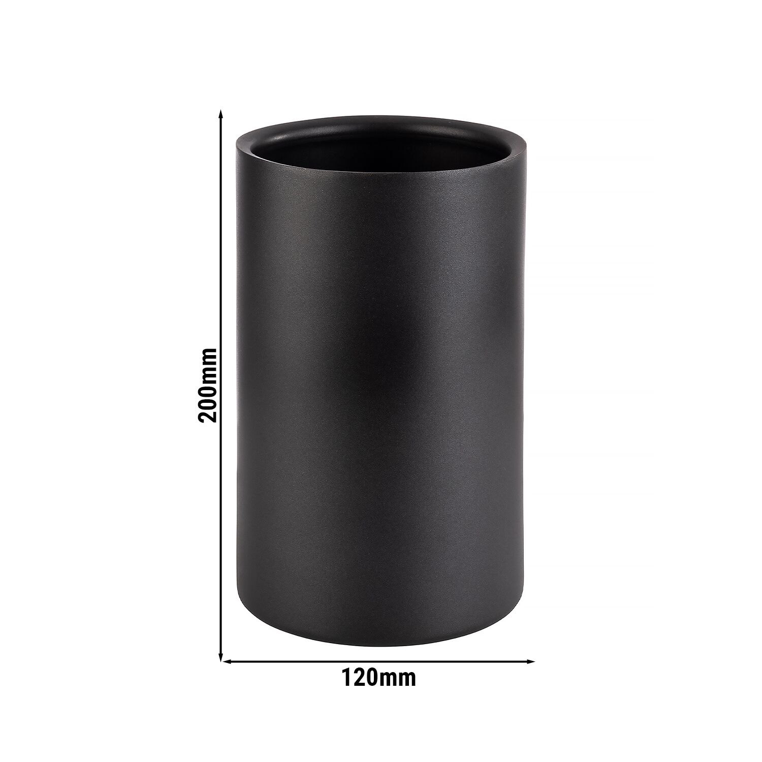 Rafraîchisseur à vin - LEVANTE - Acier inoxydable - Ø120mm - Hauteur:200mm - Noir