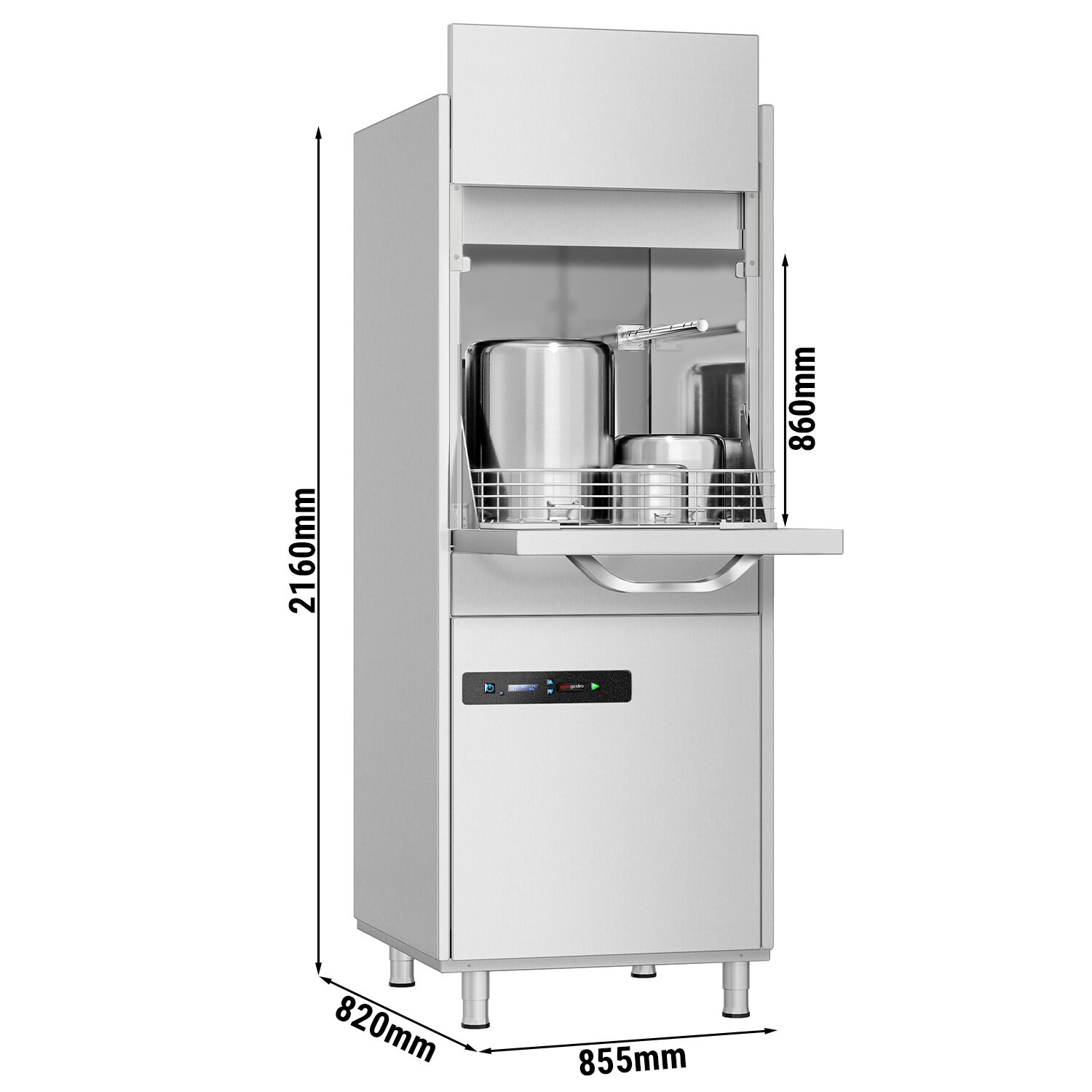 Lave-batterie à double paroi - numérique - 12,2 kW - avec pompe à détergent et pompe à liquide de rinçage