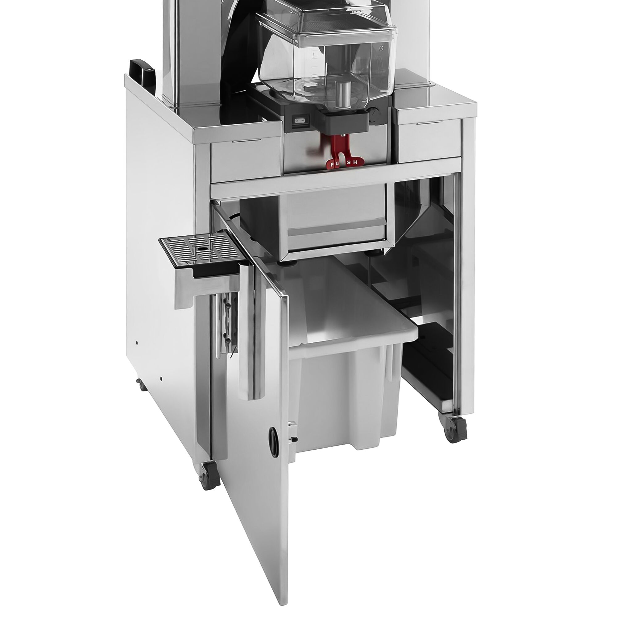 Base Frame - Aluminium - 580x550x830mm - with height-adjustable glass/bottle shelf - freestanding - for Orange Squeezer OFZ2
