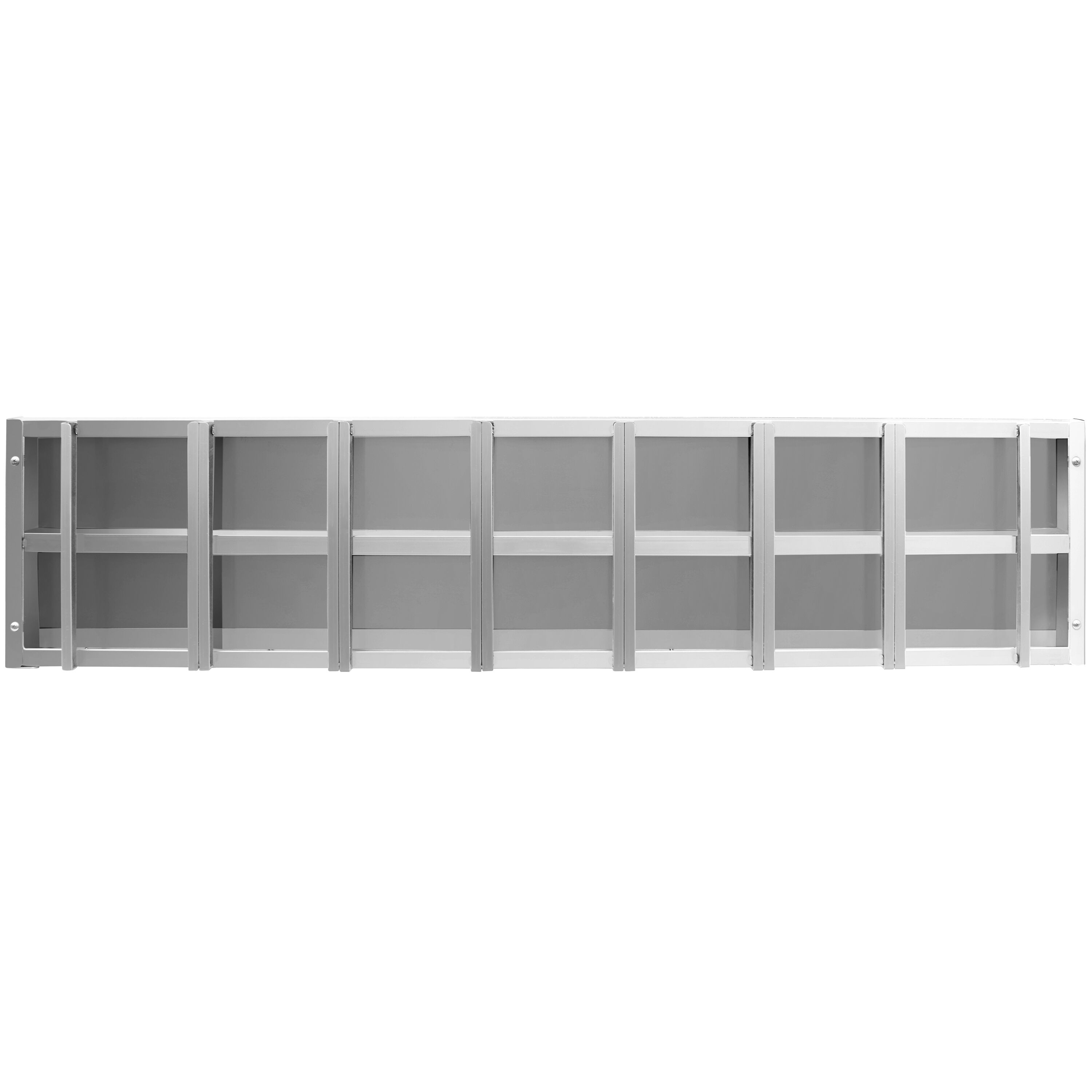 Étagère murale en inox pour Bacs GN 6x GN 1/6 - 1200x300mm - 1 niveaux - incl. glissières pour bacs GN
