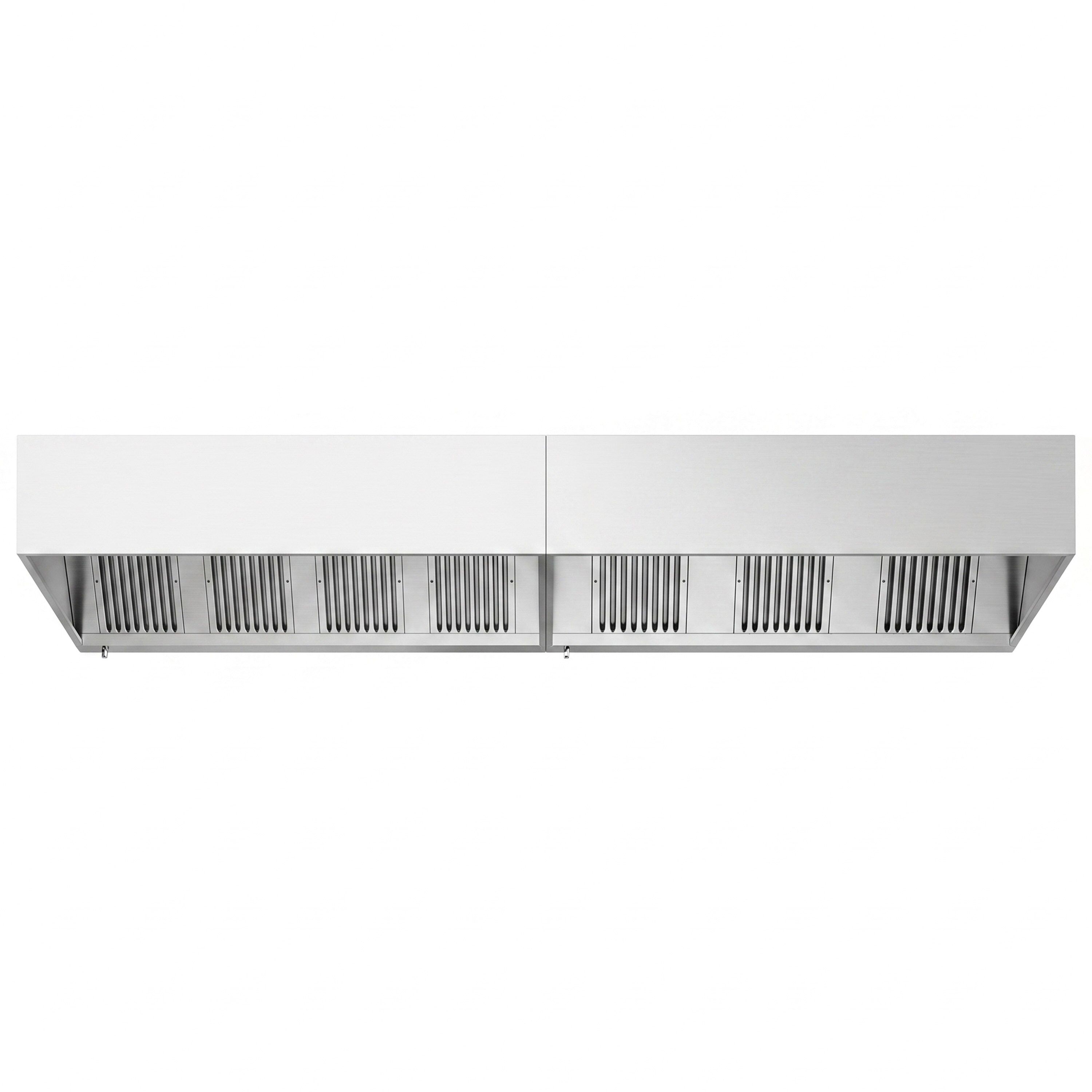 Hotte à adosser professionnelle - 4200mm - sans moteur - avec filtres et éclairage