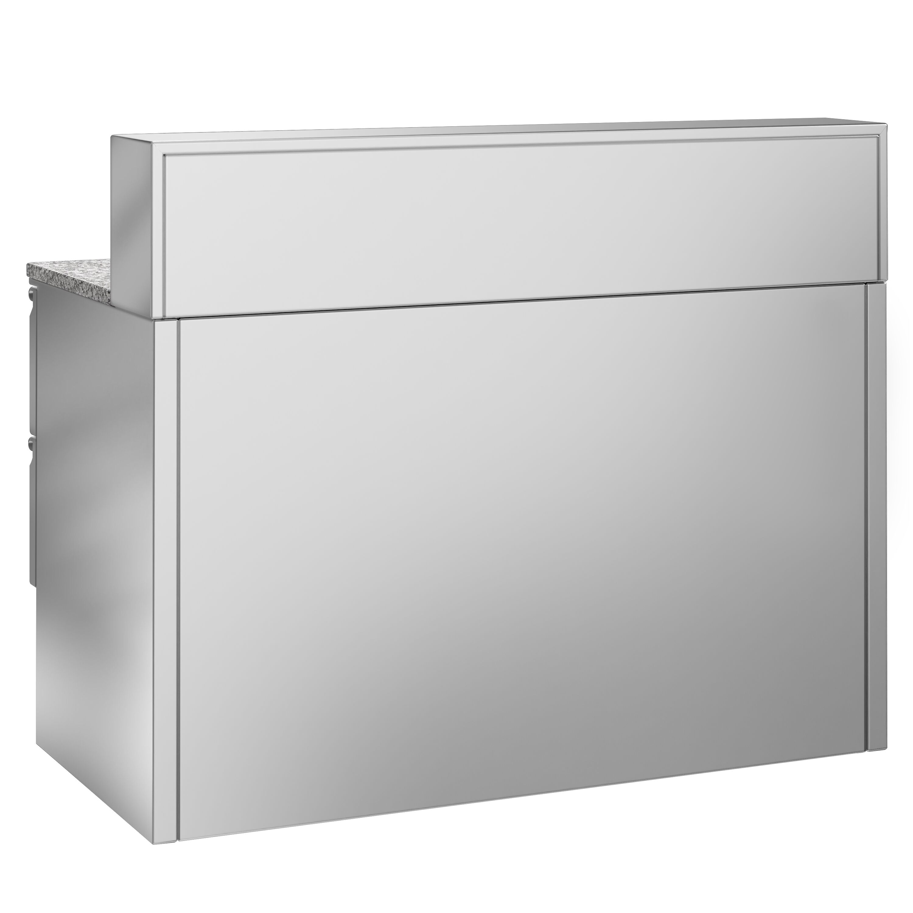 Saladette réfrigérée PREMIUM - 1368mm - 402L - 1 porte & 4 tiroirs - plan de travail en granit noir