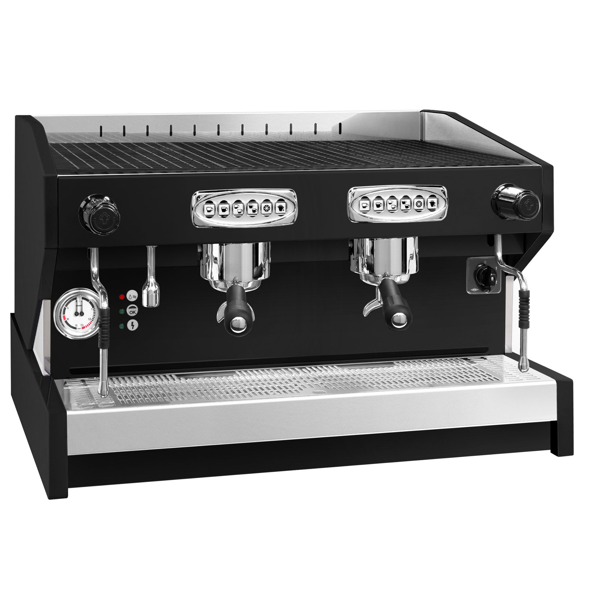 Machine à café porte-filtre « Eminence » – 2 groupes – avec système de préinfusion inclus – Noir