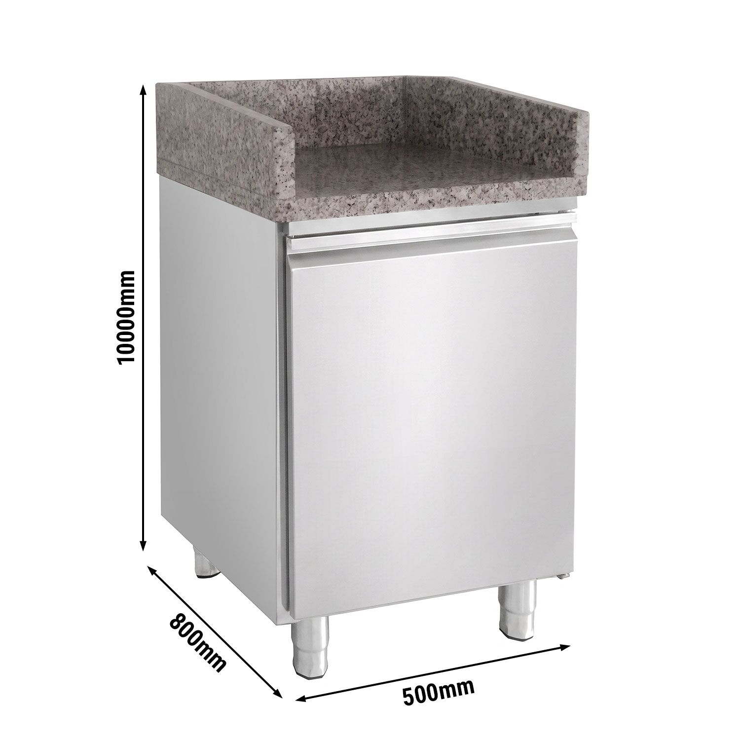 Stainless Steel Till Counter - 500mm - 1 Door - 500x800mm
