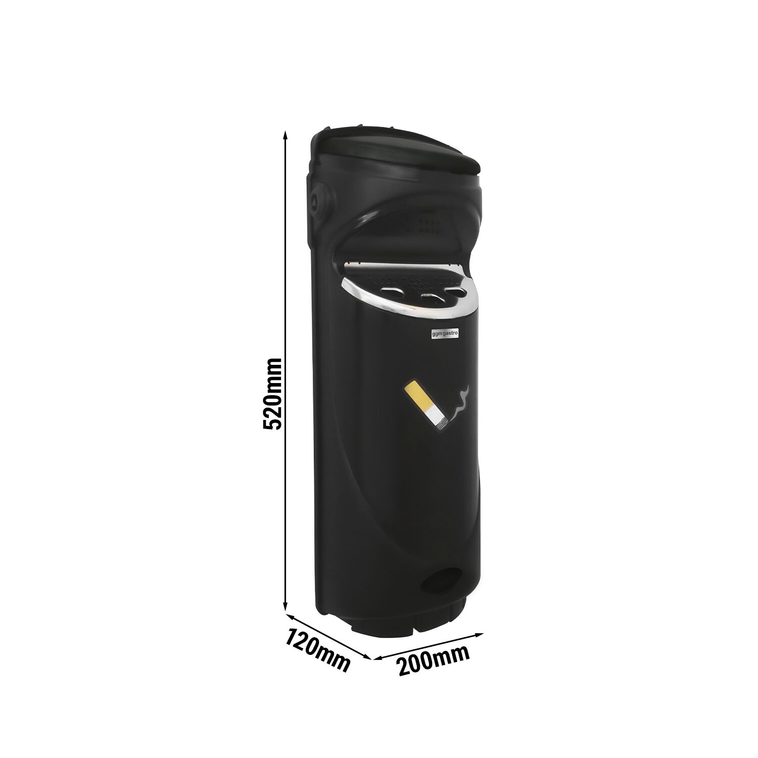 Cendrier mural inox - acier inoxydable