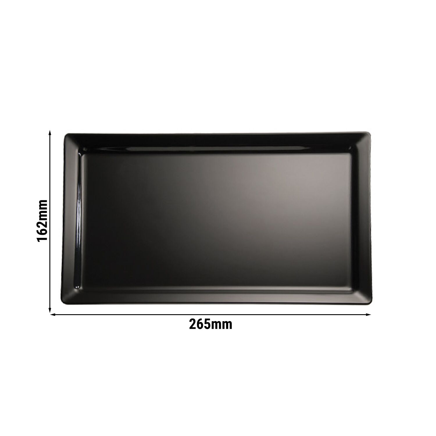 (6 pièces) Plateau GN 1/4 – PURE – Mélamine – Hauteur : 30 mm – Noir