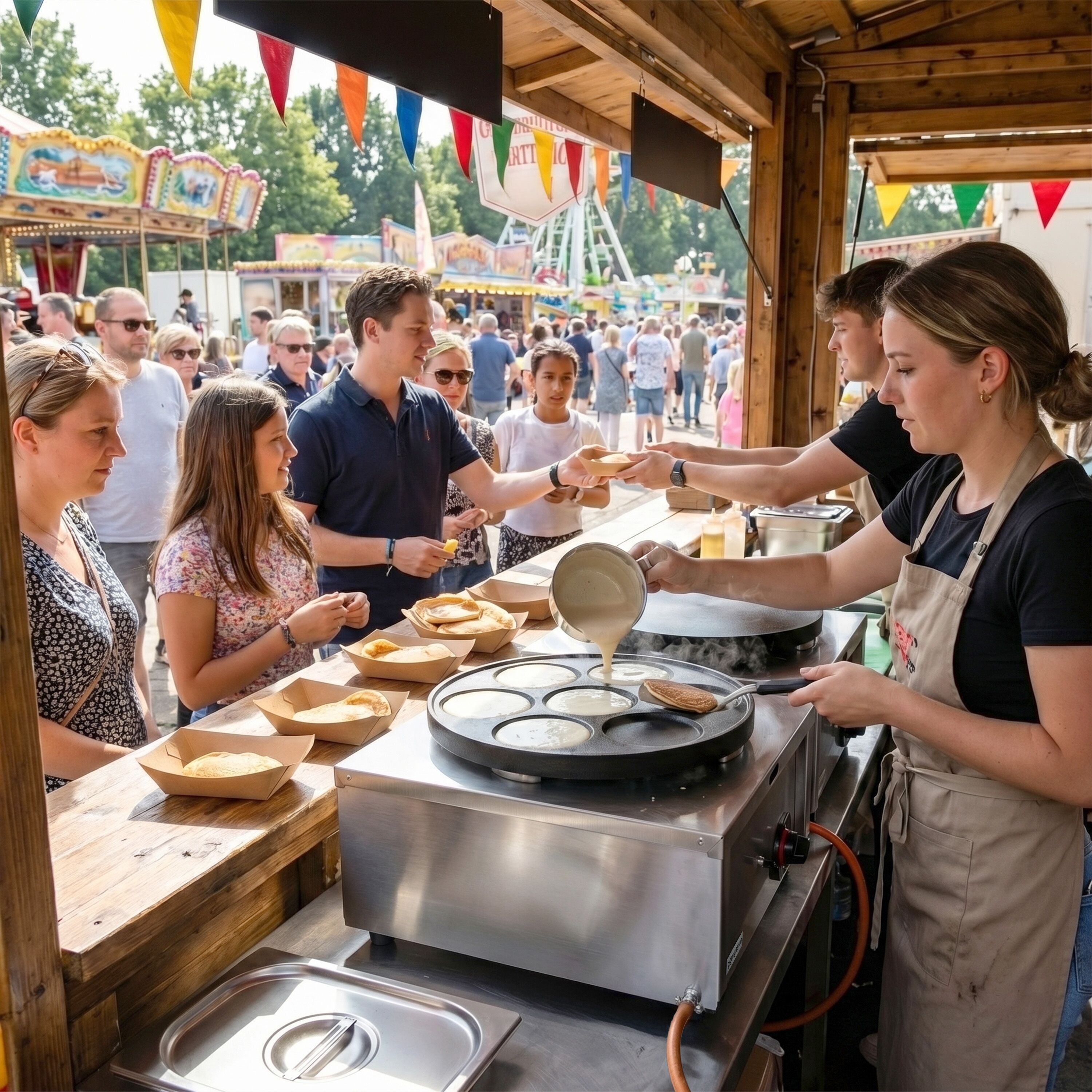 Gas Crêpes-Gerät - Form: 7 Pfännchen