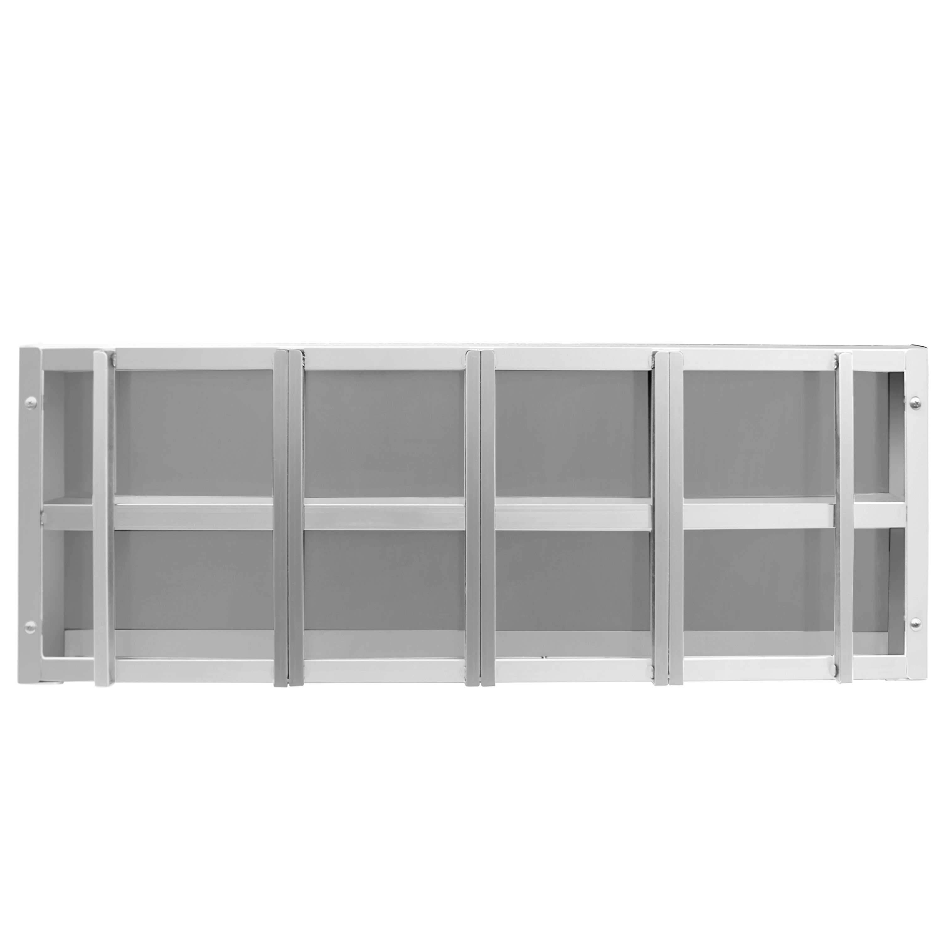Étagère murale en inox pour Bacs GN 3x GN 1/6 - 600x300mm - 1 niveaux - incl. glissières pour bacs GN