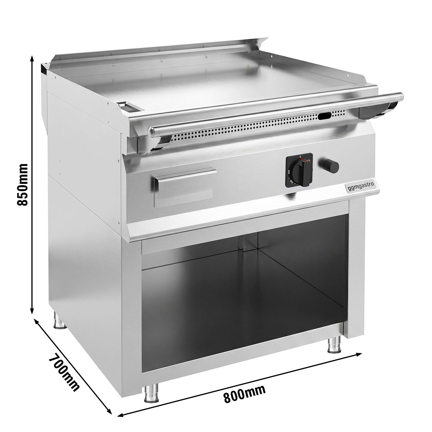 Plaque de cuisson Teppanyaki à gaz - 16 kW - support inclus