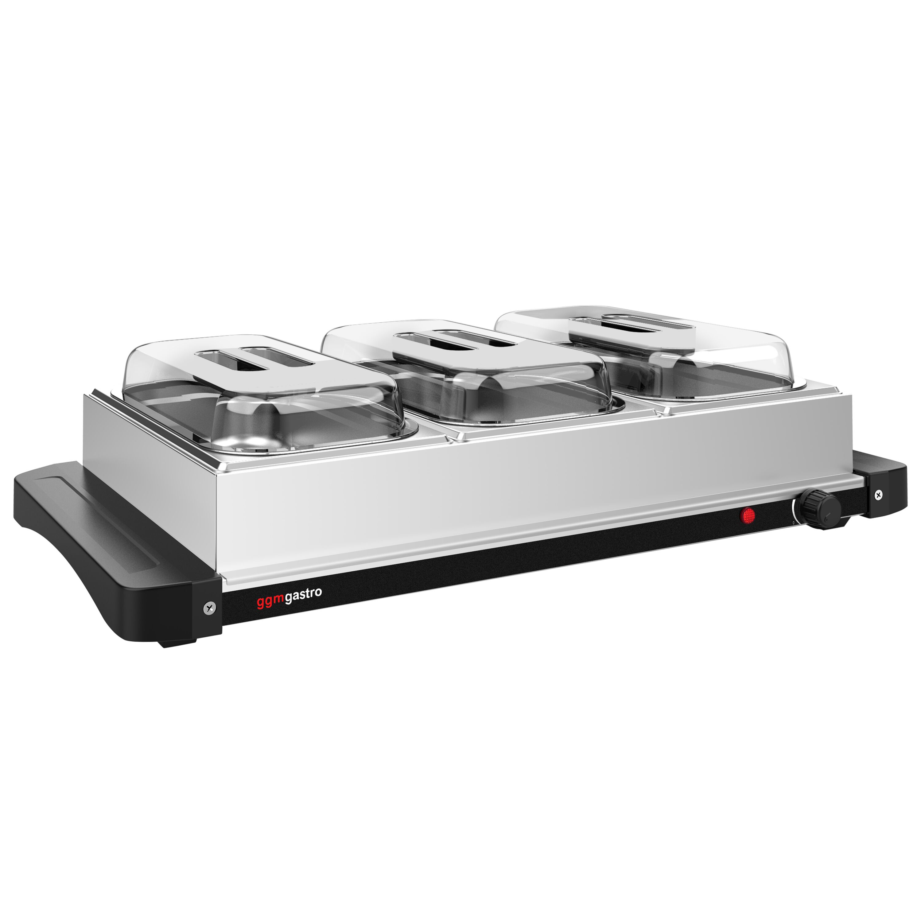 Plaque chauffante / Bain-marie infrarouge - incl. 3x bacs GN 1/3 & couvercles