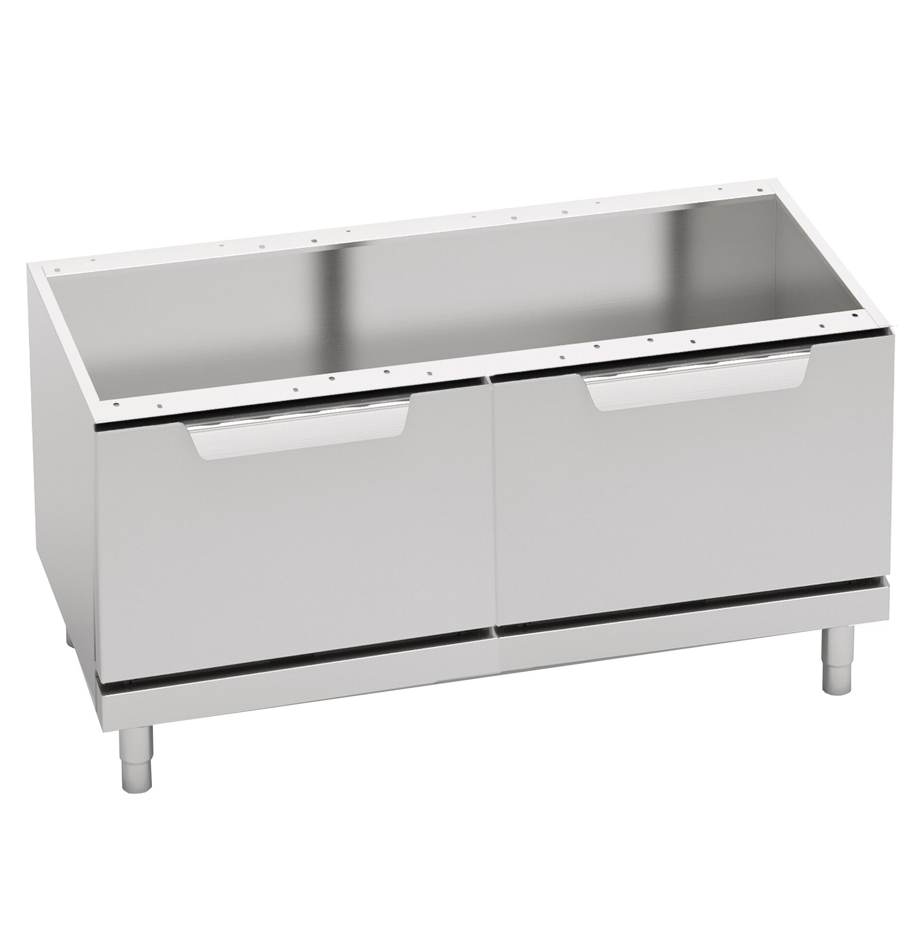 Soubassement - 1200x560x600mm - 2 portes - Inox AISI 304 - Série Lorenzo 700