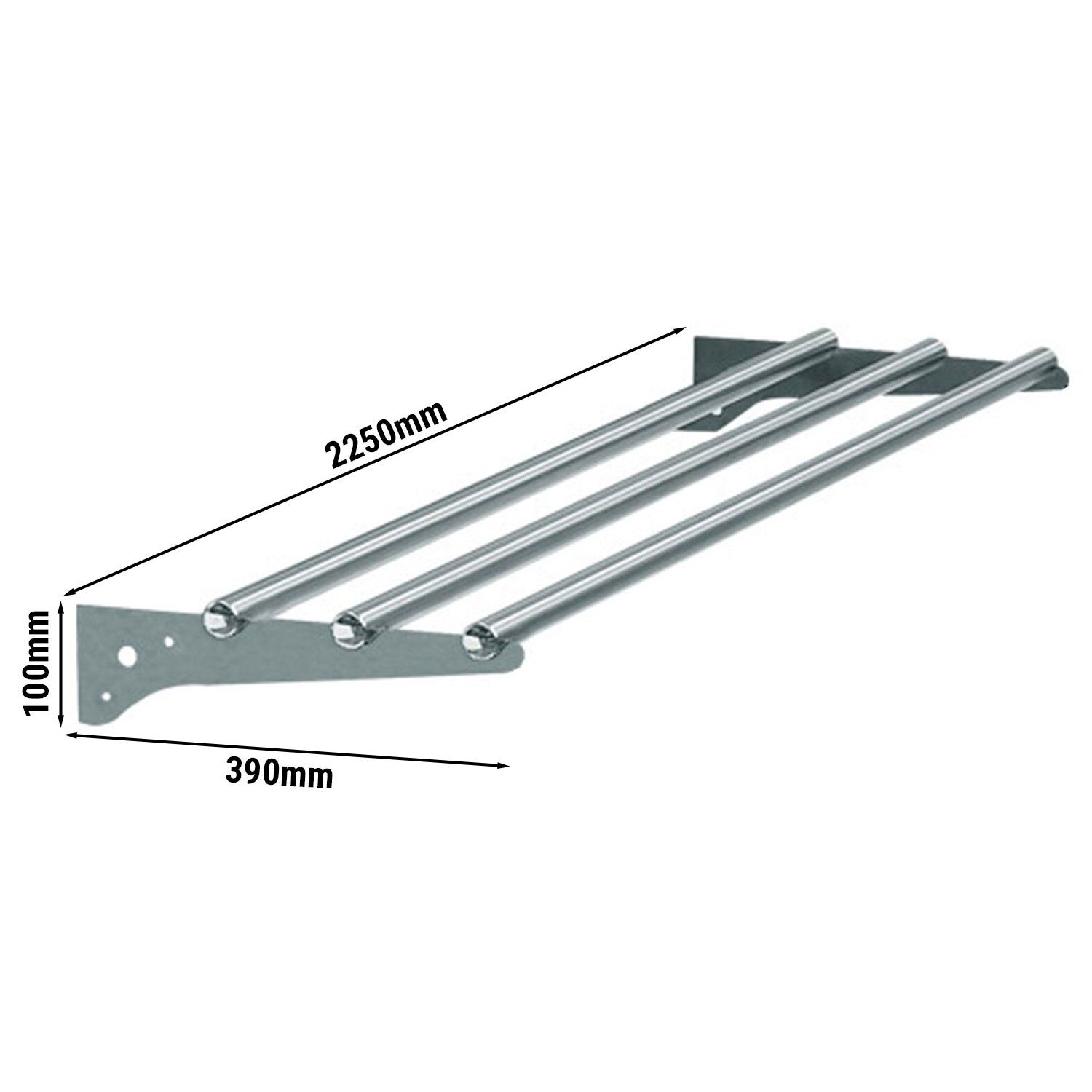 Glissière pour plateaux - KOPENHAGEN - 2250x390x100mm - compatible avec BVI800-6 & BVI800