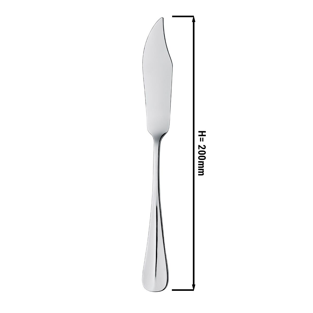 (12 pcs) Couteau à poisson 20 cm Milo - Acier inoxydable 18/10 - 200mm - 12 pièces