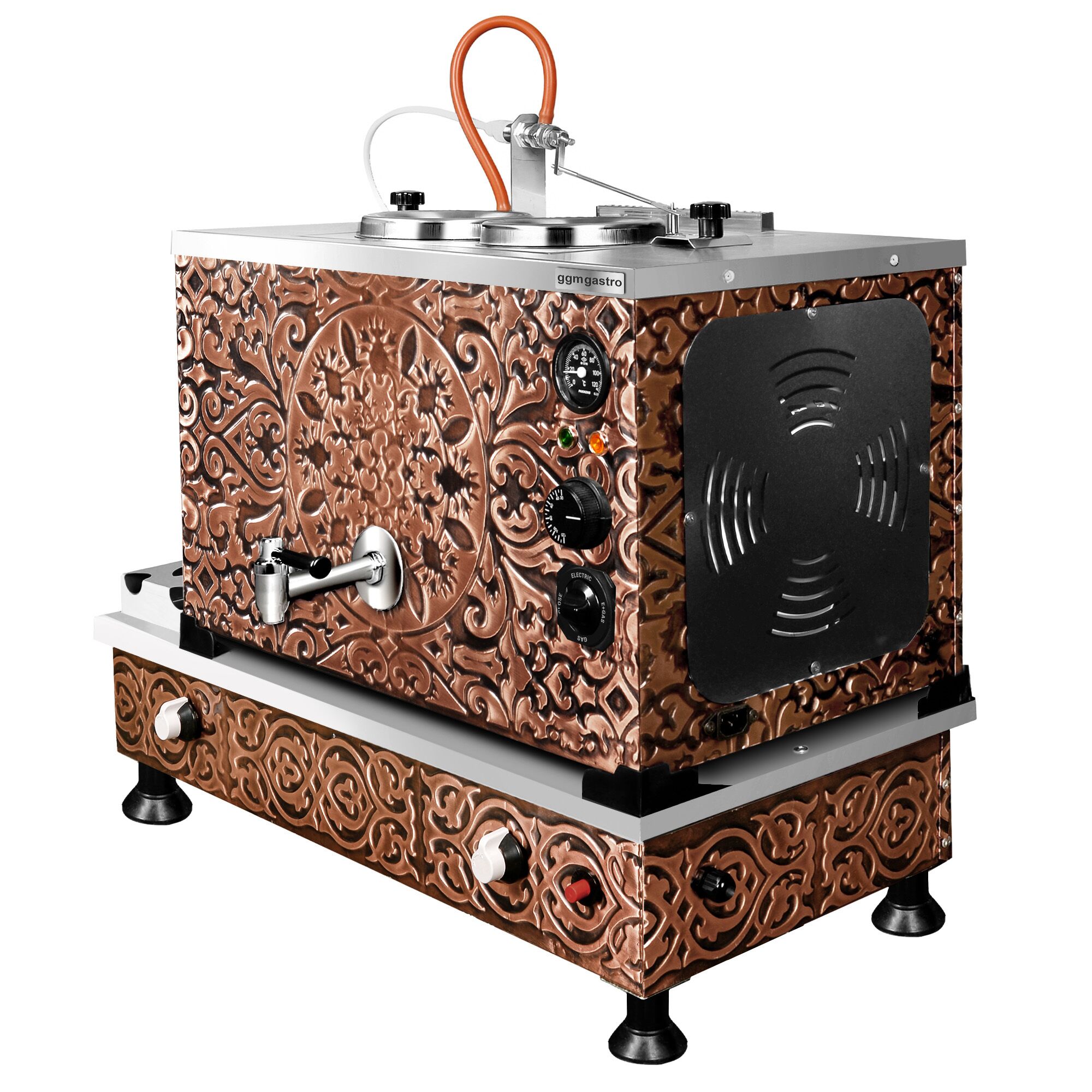 Commercial Gas & Electric Copper Tea Urn - 770mm - 22 Litres