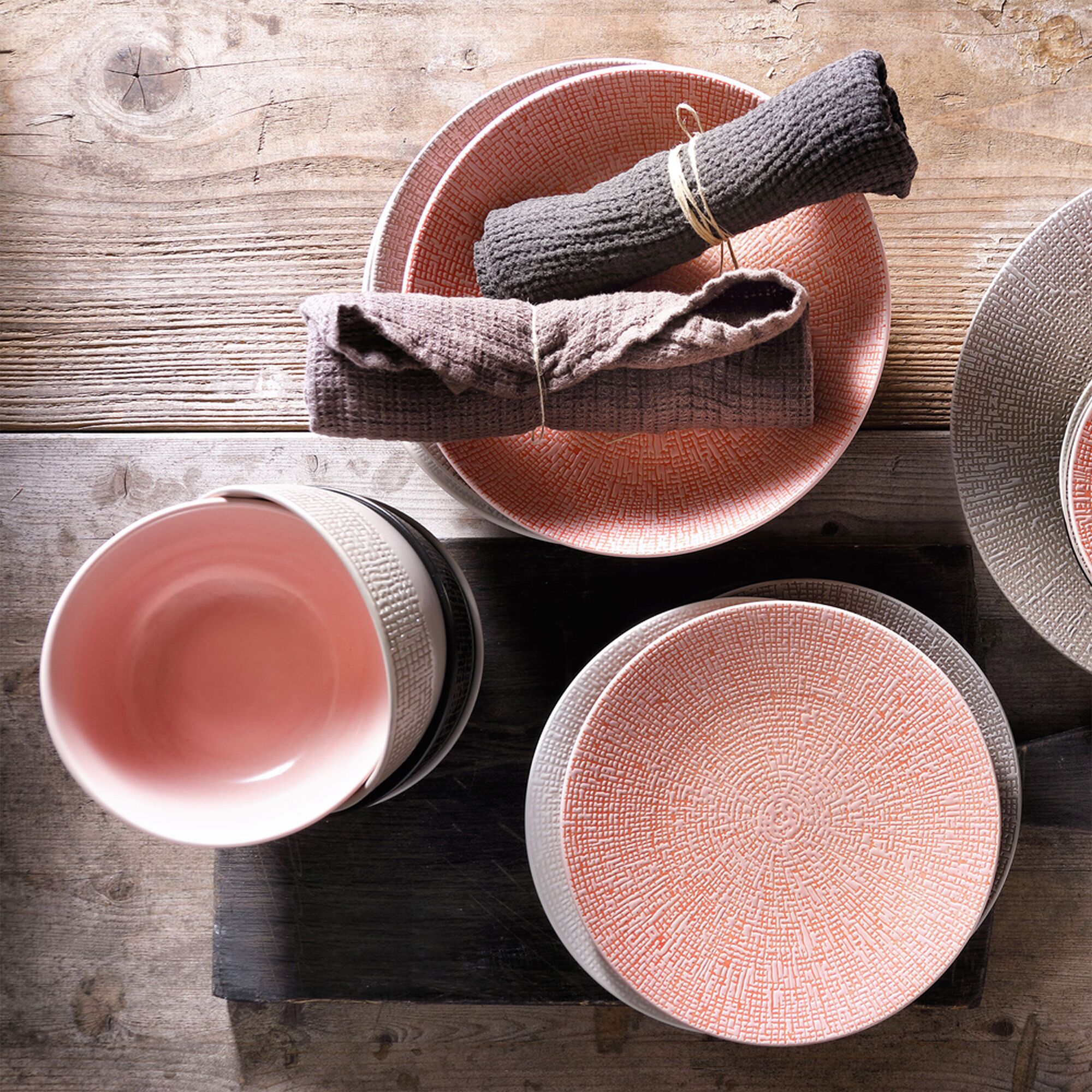 (6 Pièces) CUBICAL - Assiette Coupe - Plate - Ø 160 mm - Rose