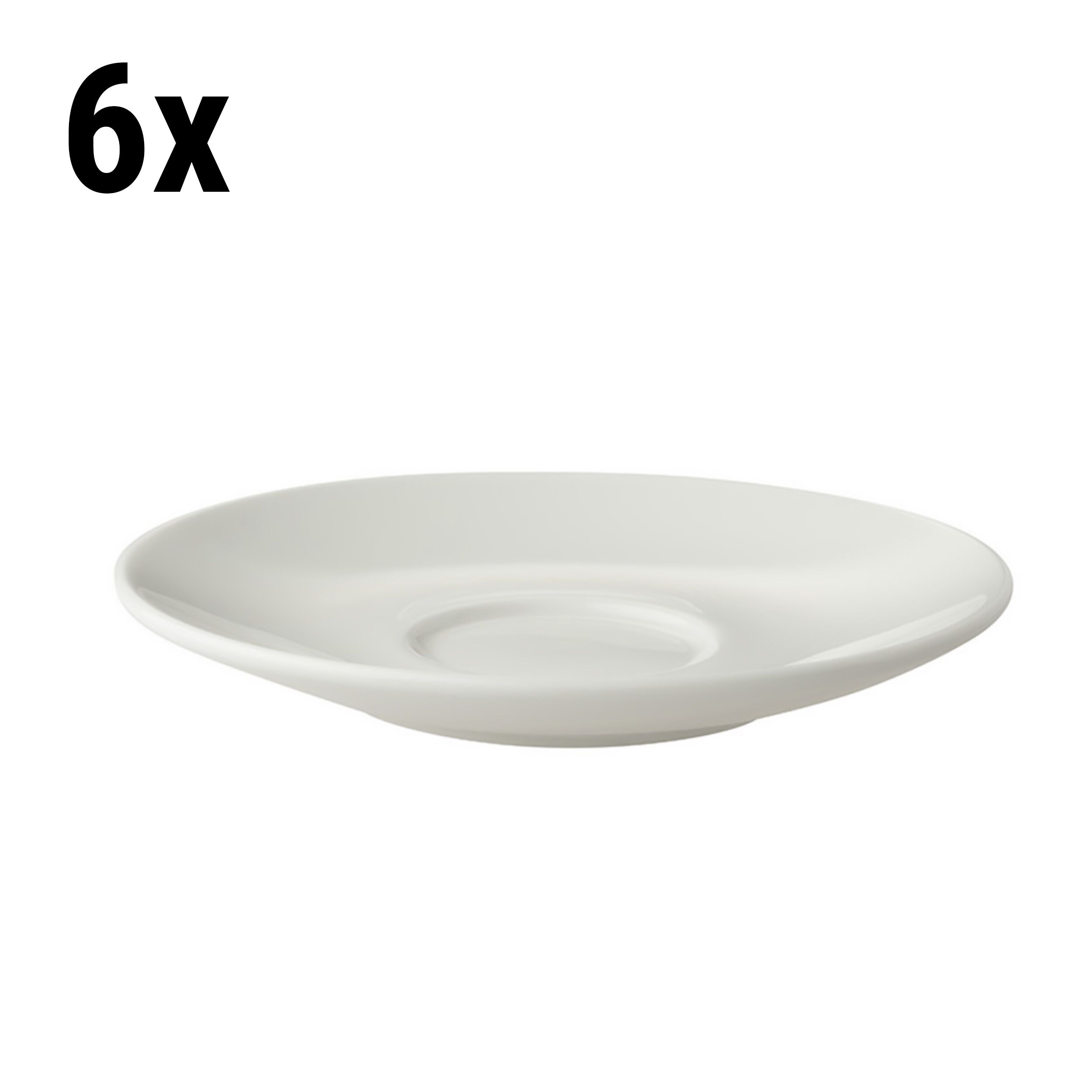 (6 pièces) BART - Soucoupe pour cappuccino - Ø 15,5 cm - Ivoire