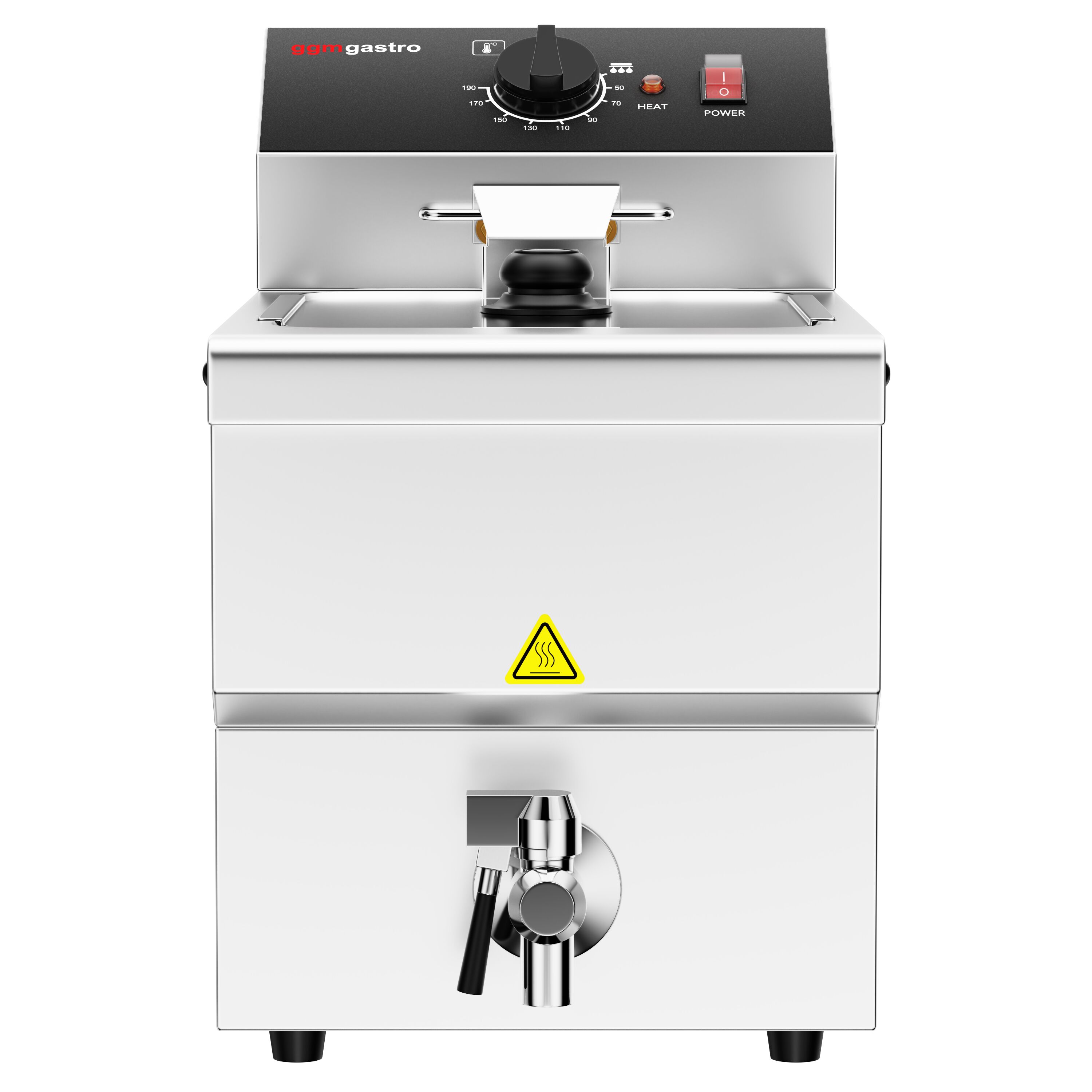 Friteuse électrique – 8 litres – 3,25 kW – avec robinet de vidange