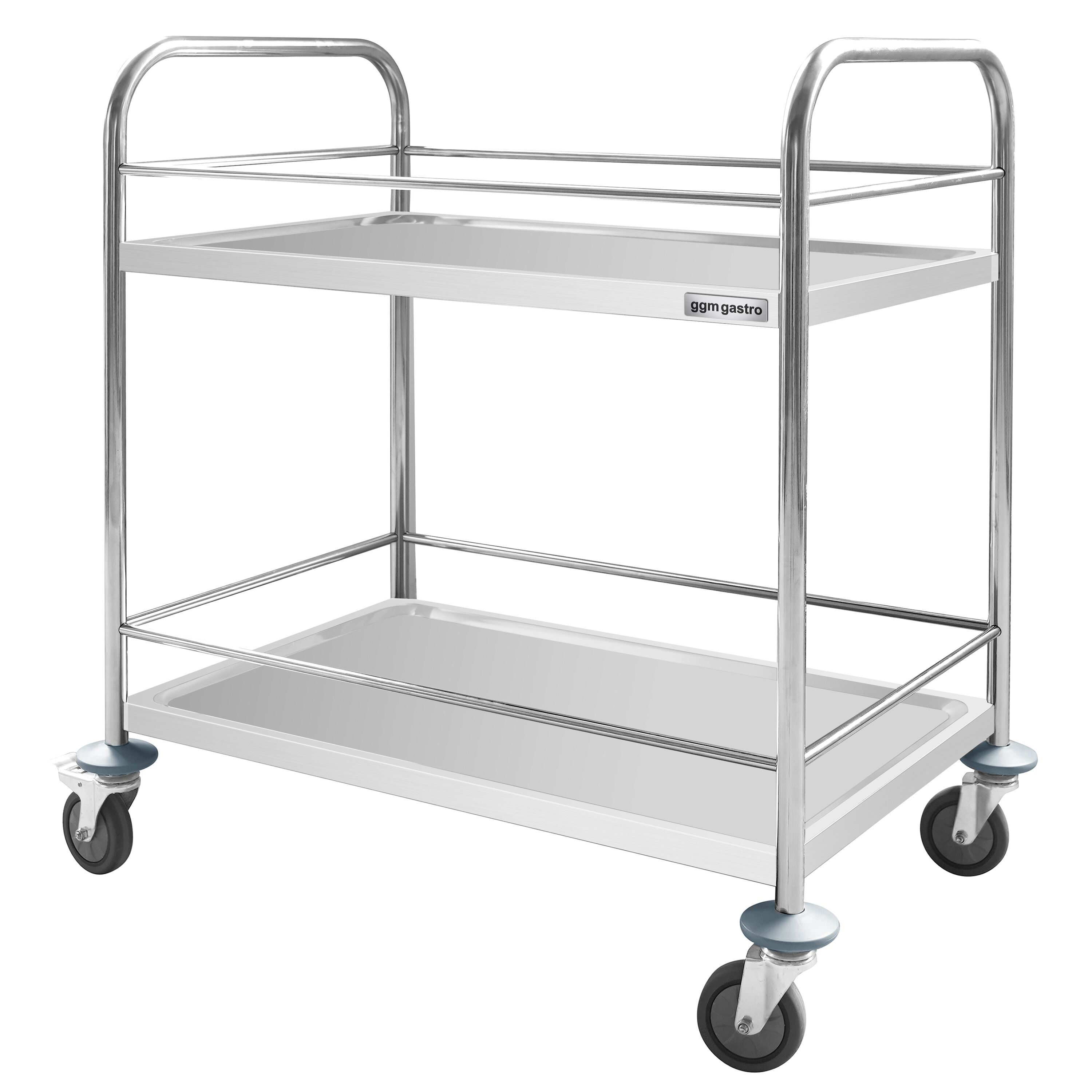 Chariot de service – 805x460 mm – avec 2 surfaces de rangement & renfort