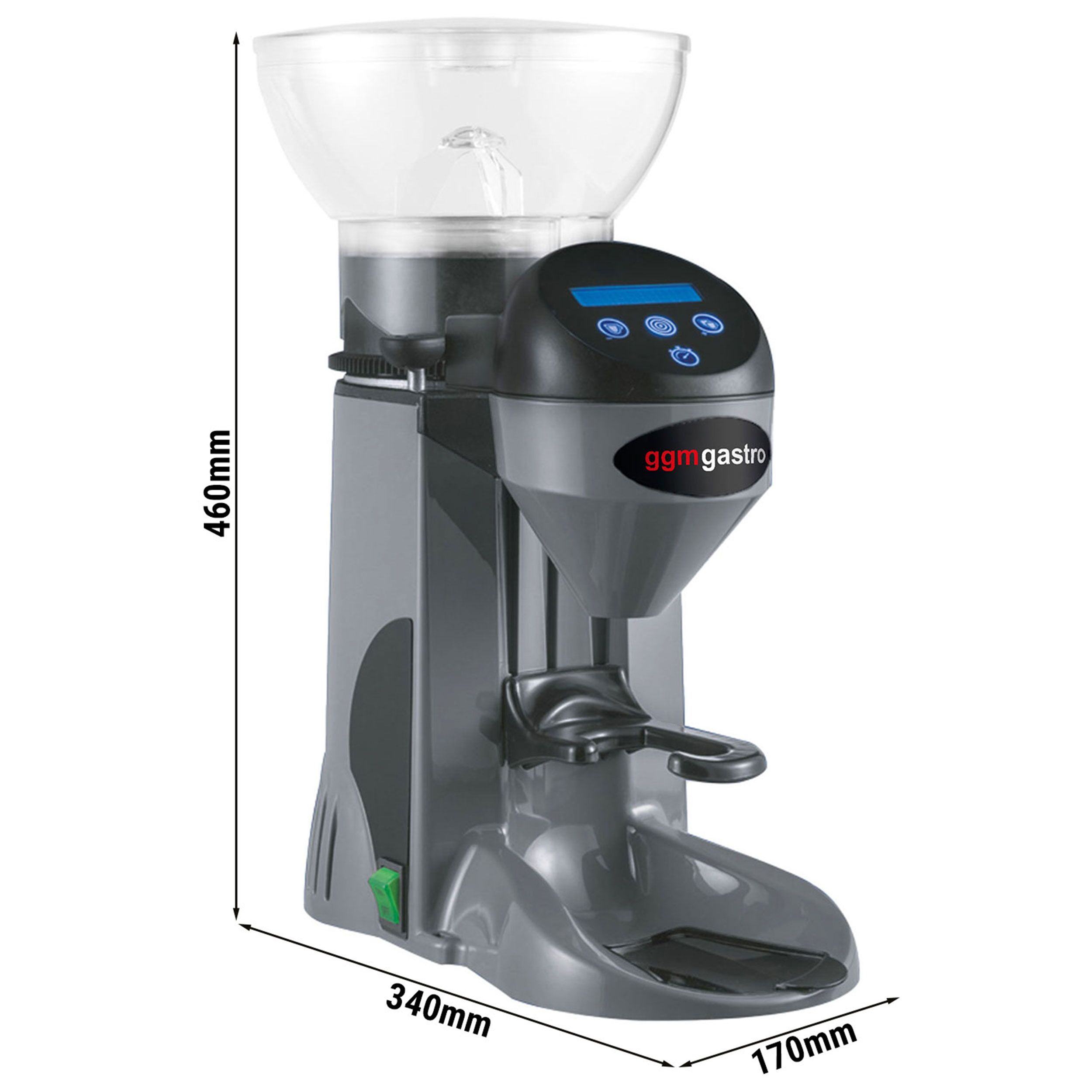 Moulin à café - 1 kg - 77 dB - avec dosage automatique - Gris