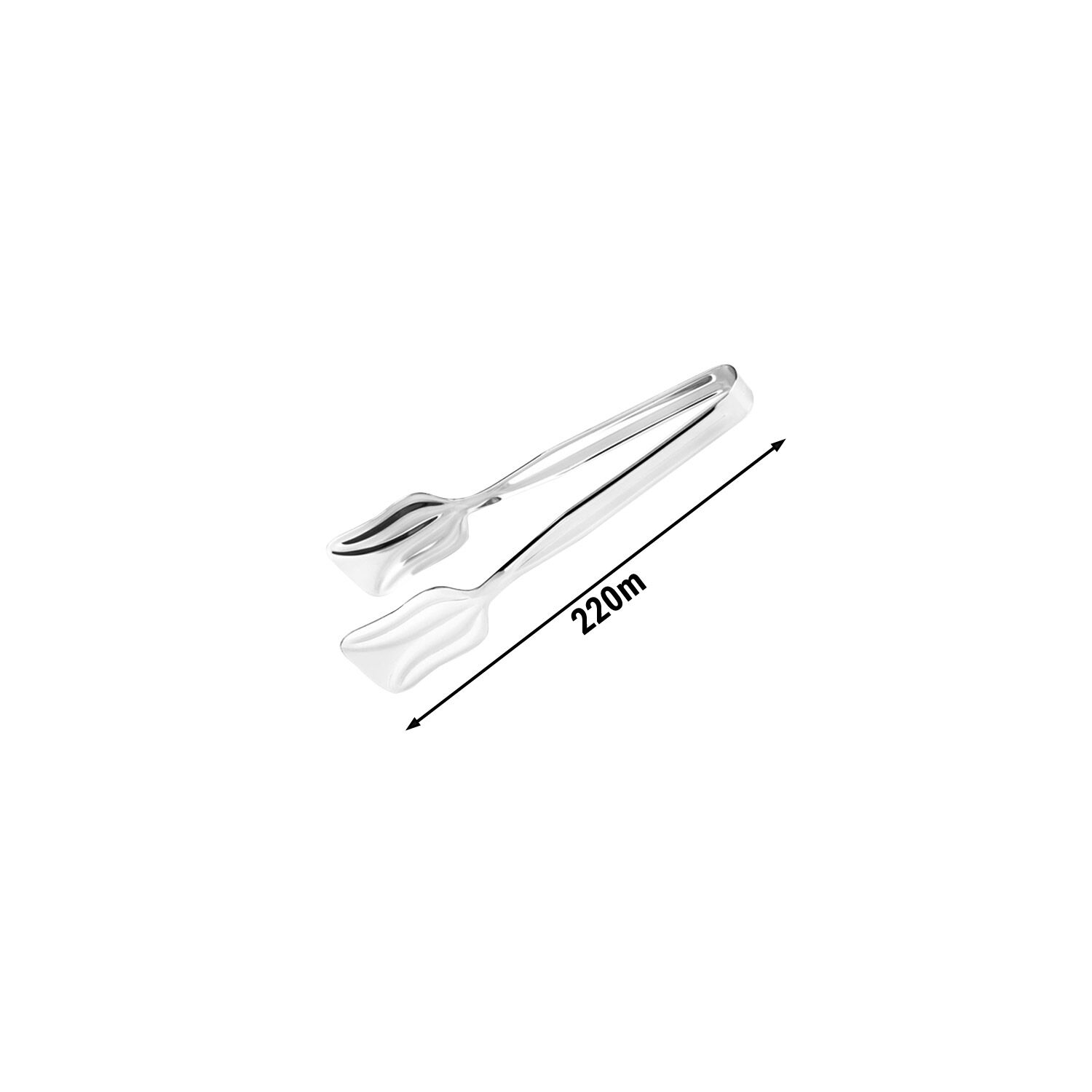 (4 pièces) Pince à salade / Pince de service – Longueur : 215 mm – inox