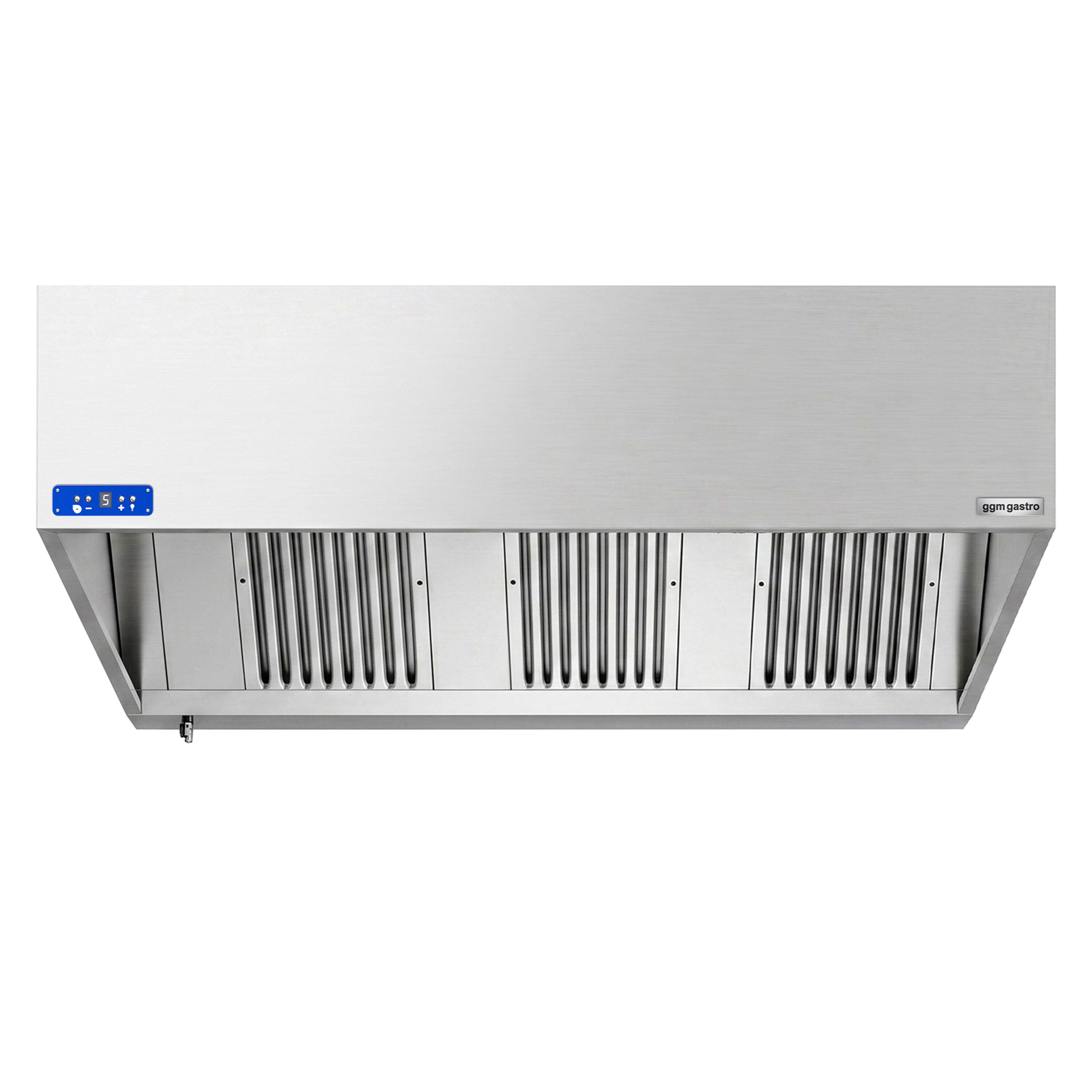 Commercial Wall-Mounted Extractor Hood with Motor – 1800mm – with Speed Controller, Baffle Filters & LED Lighting