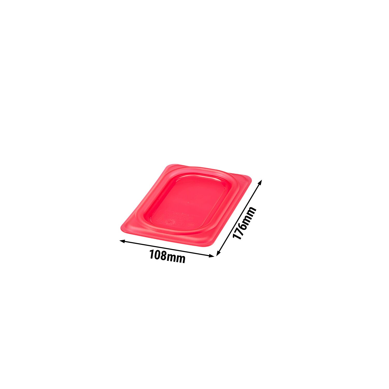 (6 pièces) CAMBRO | SafeTrak - Couvercle en polypropylène GN 1/9 - Rouge