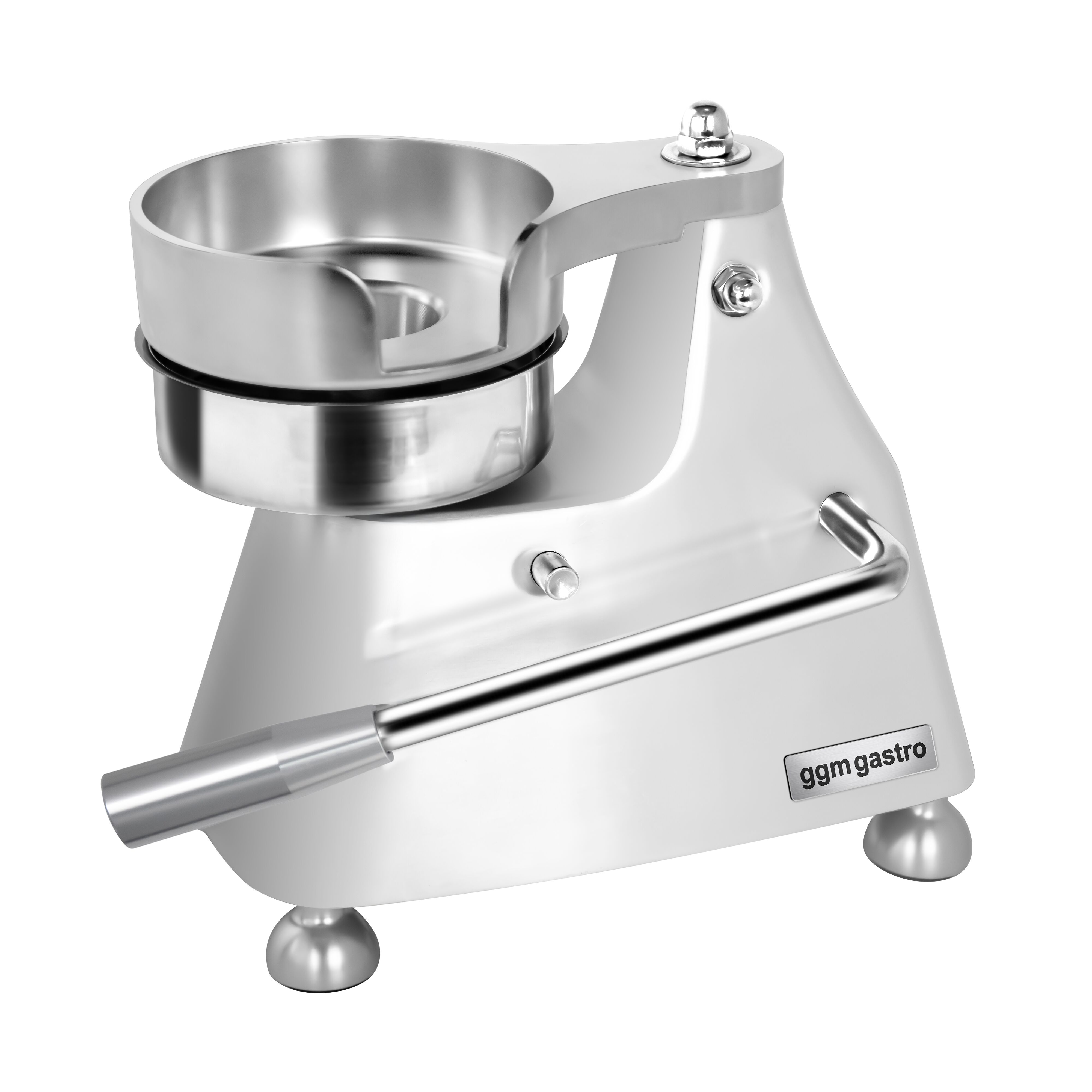 Machine à hamburgers manuelle pour 3 tailles - Ø 100 - Ø 130 - Ø 150 - Argent
