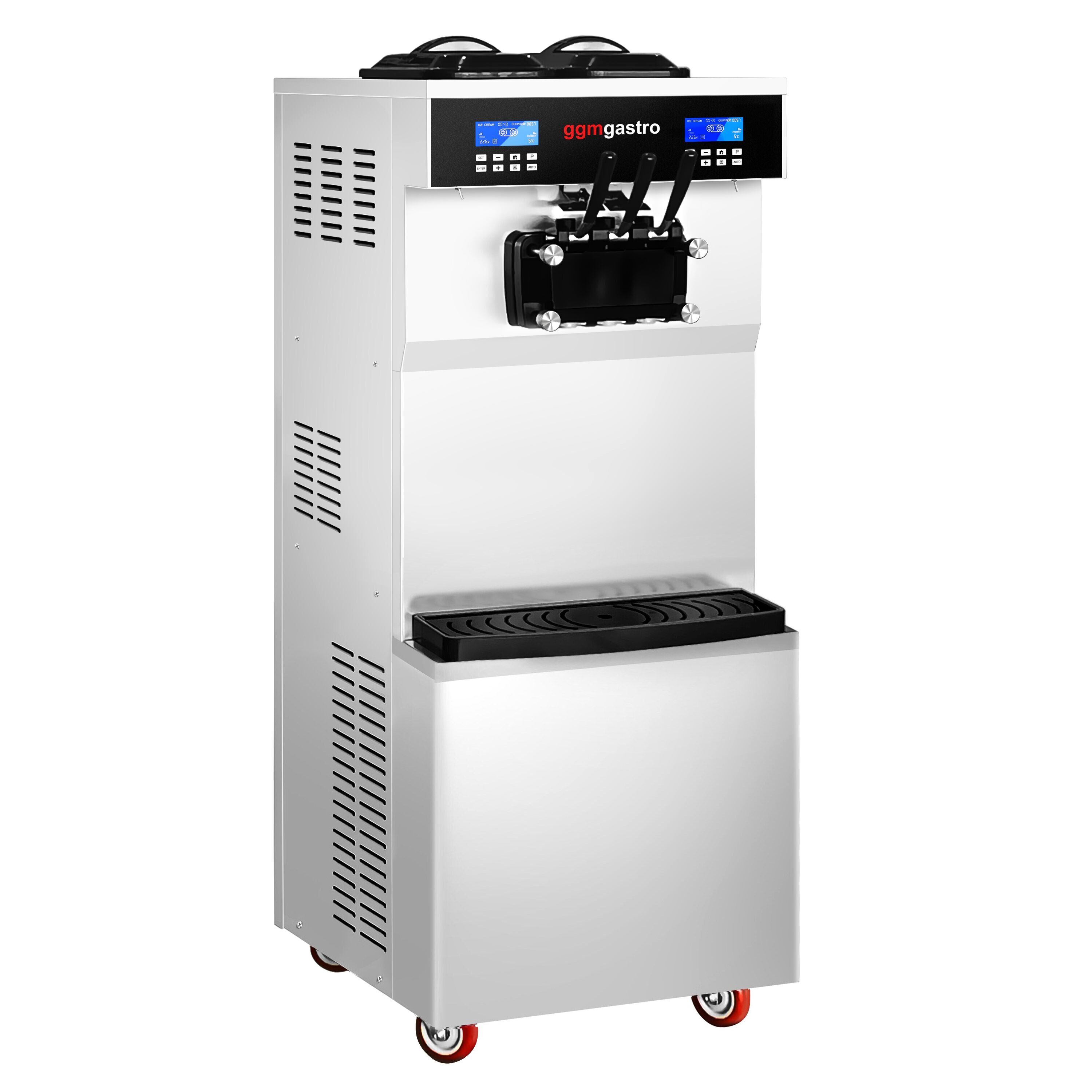 Machine à glace à l’italienne - 36L/h - 3,8kW - 3 parfums (2 + panaché) - Sur pied