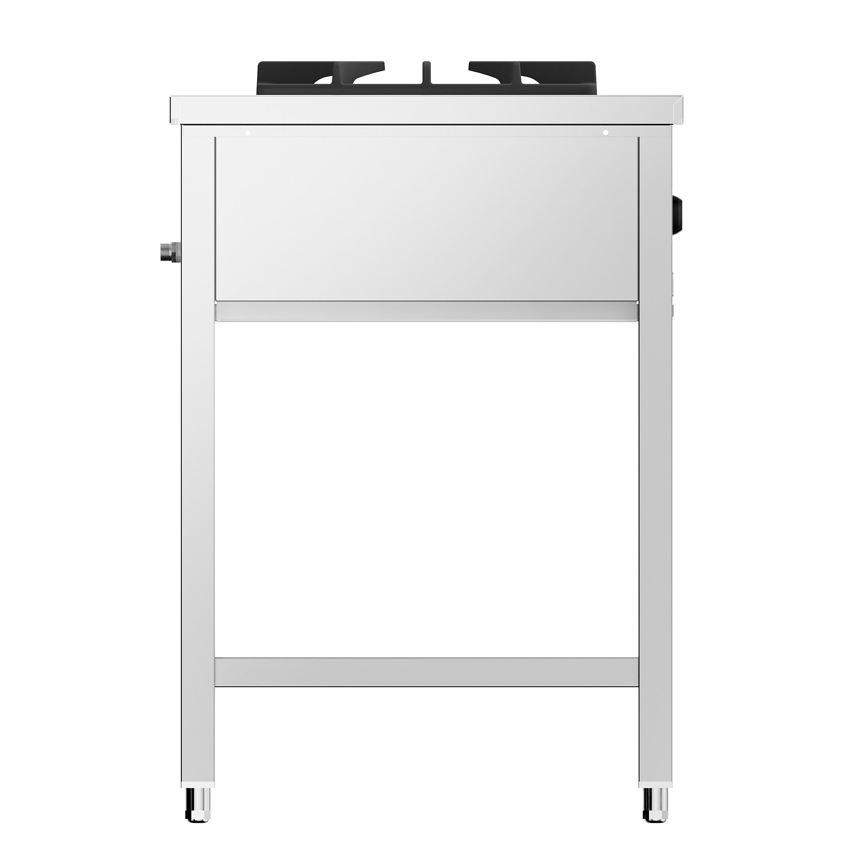 Fourneau à gaz – 25,5 kW – 3 brûleurs – ouvert avec socle de base & tiroir de récupération