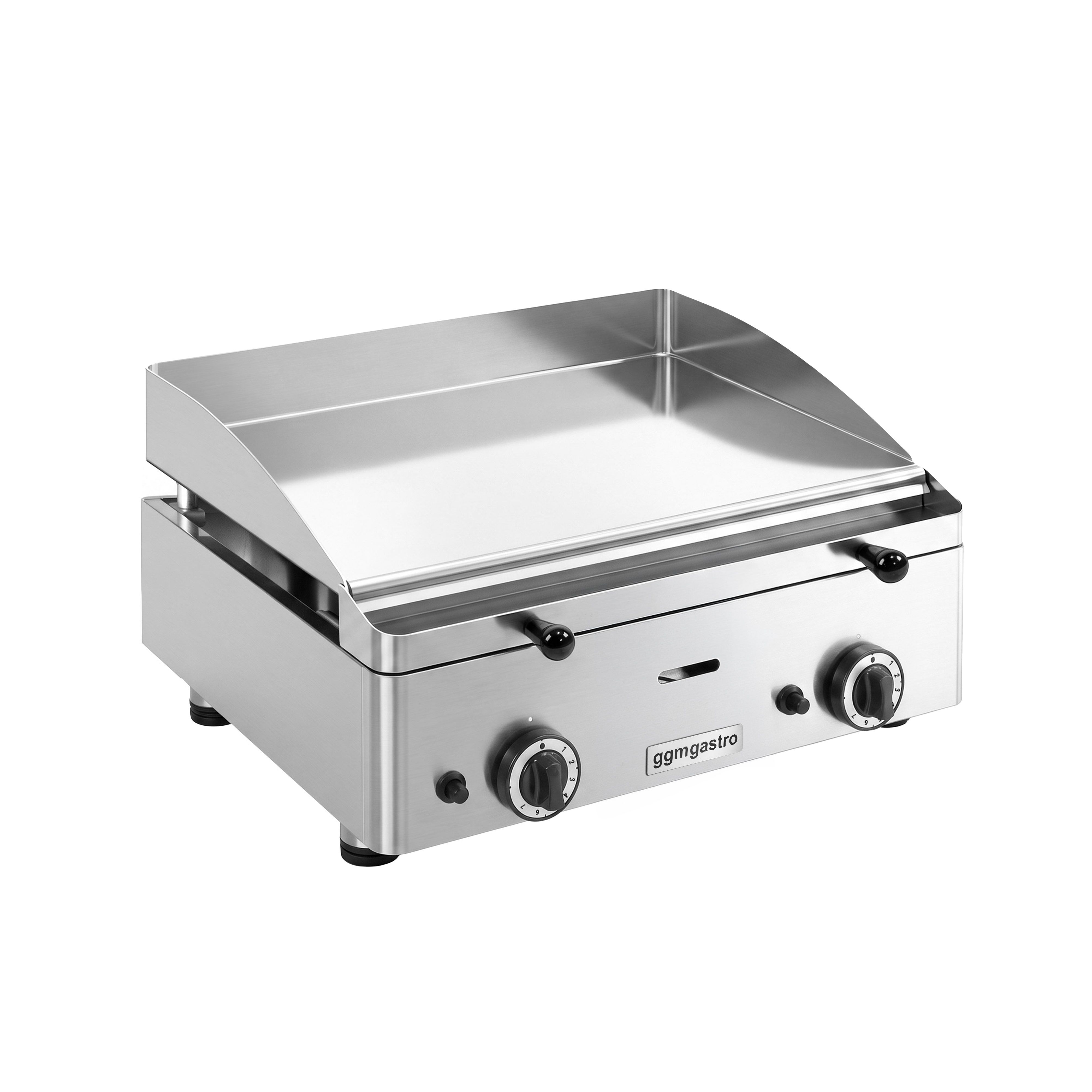 Gas Bratplatte - mit Hartchrom-Beschichtung - 6,2 kW - Glatt - Bratfläche: 555x400mm