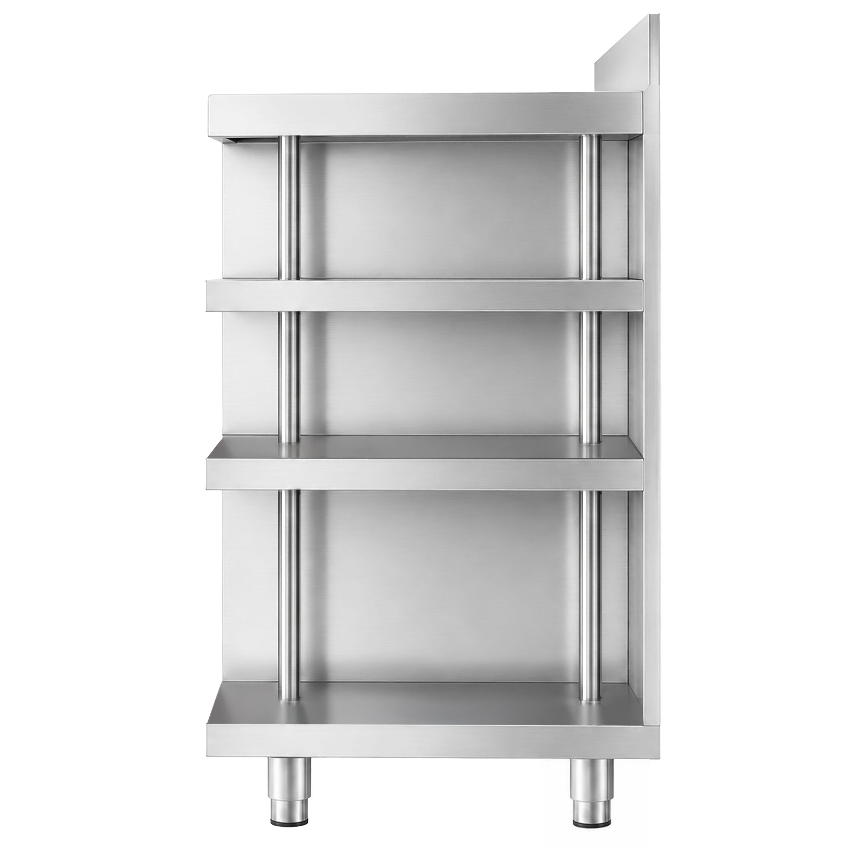 Arbetsskåp – för kaffemaskin – 1400 x 600 mm – med 2 pendeldörrar, 2 lådor, avklappningsanordning, 6 hyllor och upphöjd kant