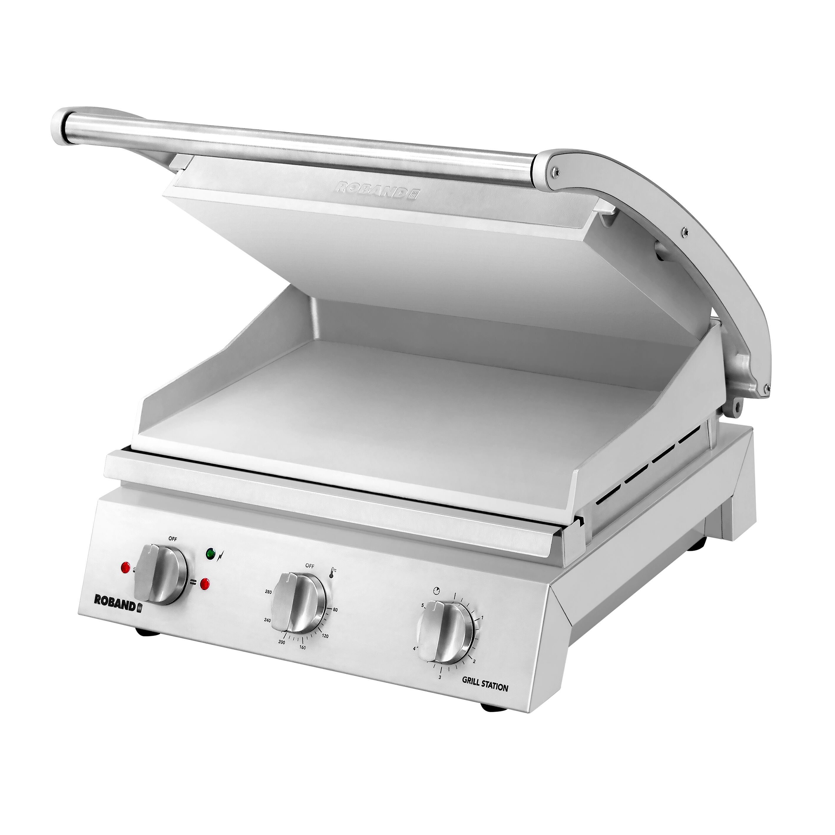 ROBAND | Electric Panini & Burger Contact Grill - Smooth Top & Bottom - 375 x 275 mm - 2.25 kW