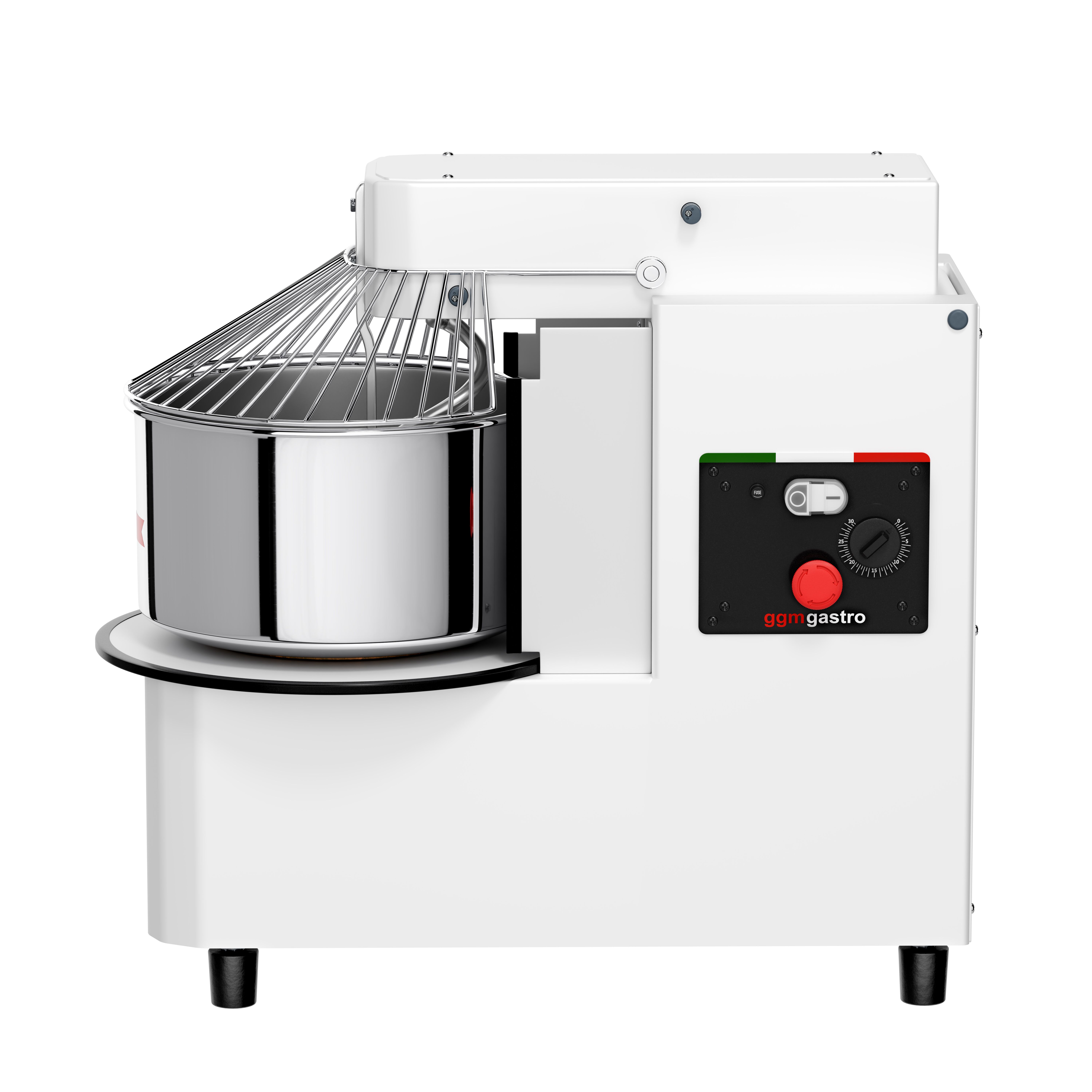 Pétrin à Pâte / Pétrin à spirale - 22 Litres / 18 kg - 1 Vitesse - Cuve Amovible & Tête Relevable - Fonction Minuterie