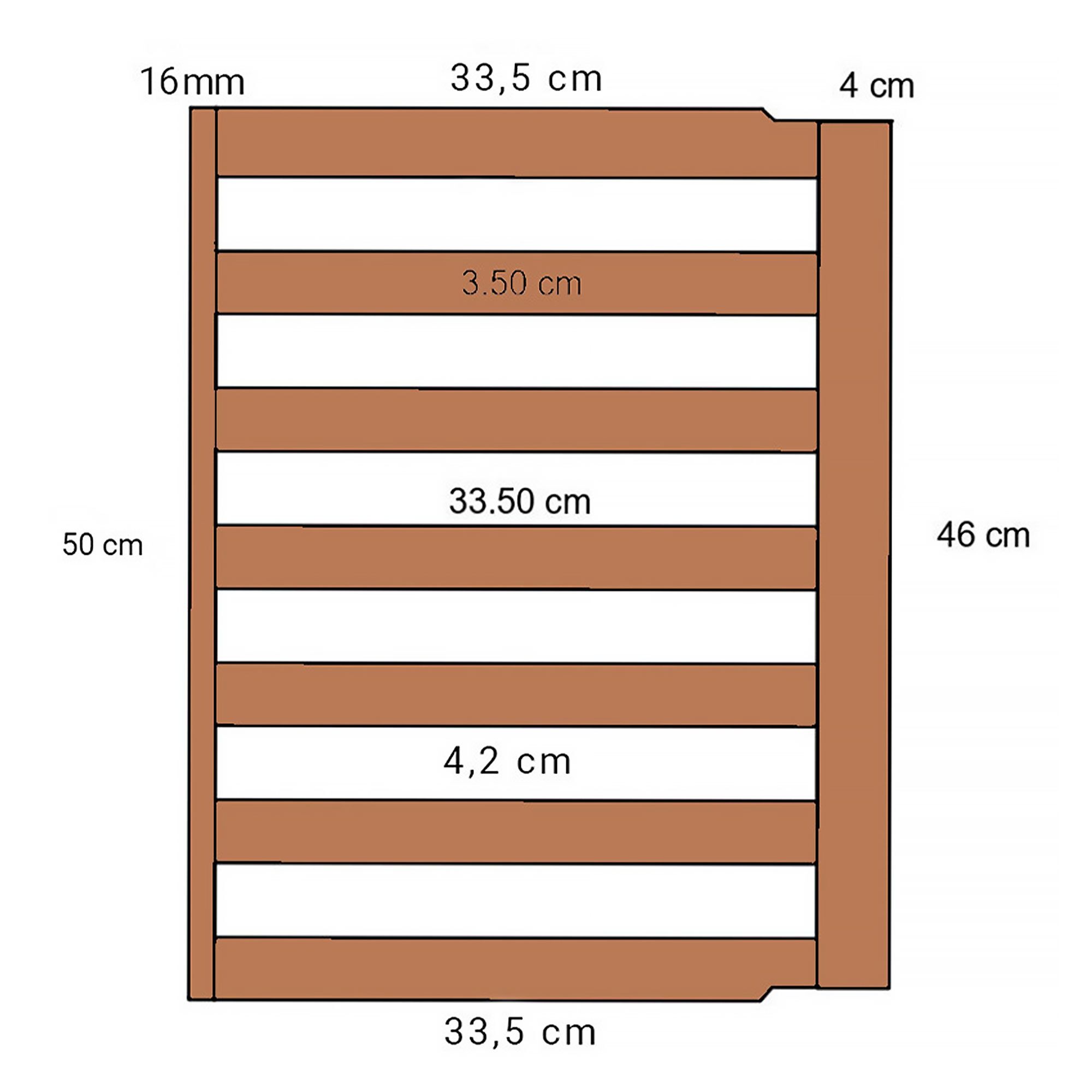 (5 stuks) Legrooster - 500x390mm - hout - passend voor GK374USLED, GK374UES, GK374UG, GK374US, GK374UEG - voor 6 flessen