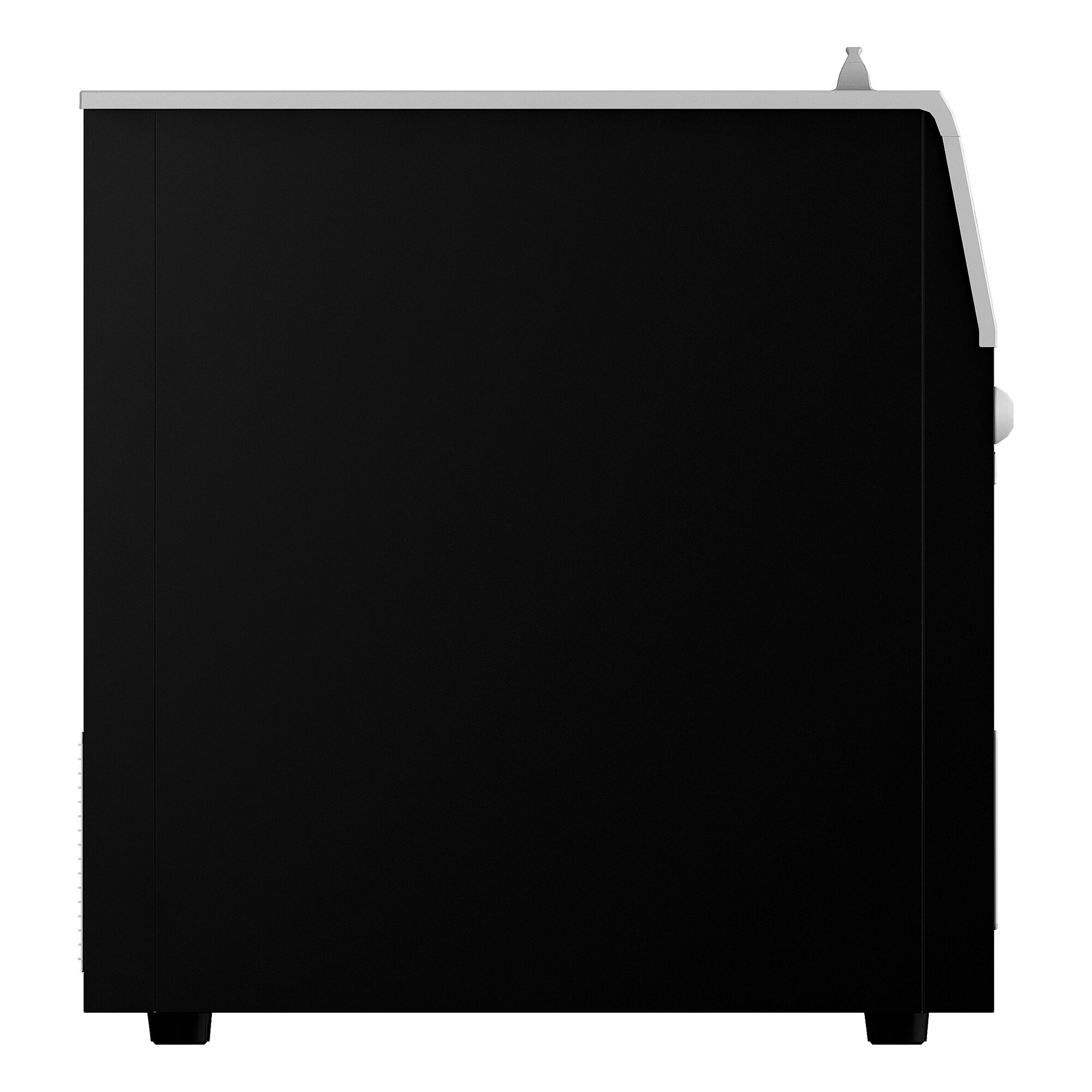 Îlot de congélation pour supermarché - 1454x850mm - 402 L - Couvercles coulissants en verre - Noir