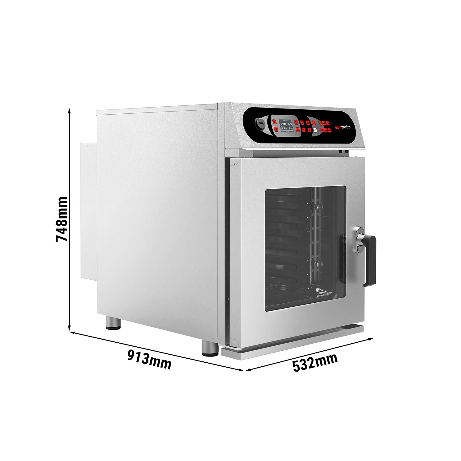 Four mixte - numérique - 6 x GN 1/1 - avec système de lavage et sonde de température