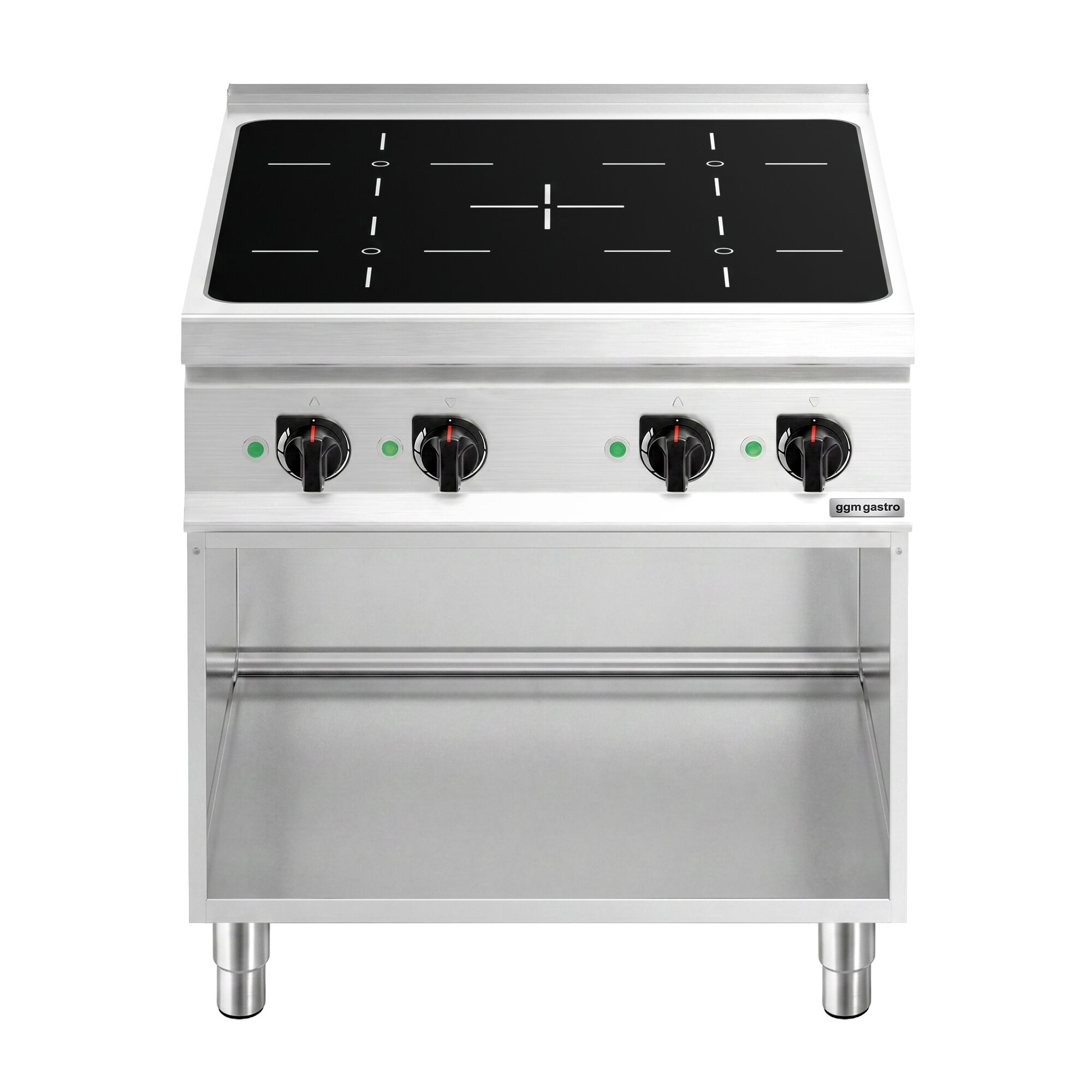 Fourneau à induction - 20kW - 4 foyers - sur placard ouvert