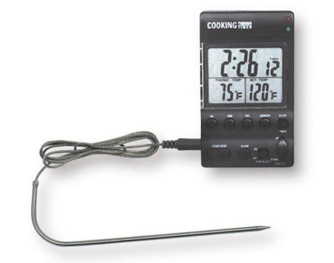 Termometru digital pentru cuptor cu sondă - cu timer - sondă 165 mm - interval de măsurare -30/+200 °C - cu alarmă de temperatură
