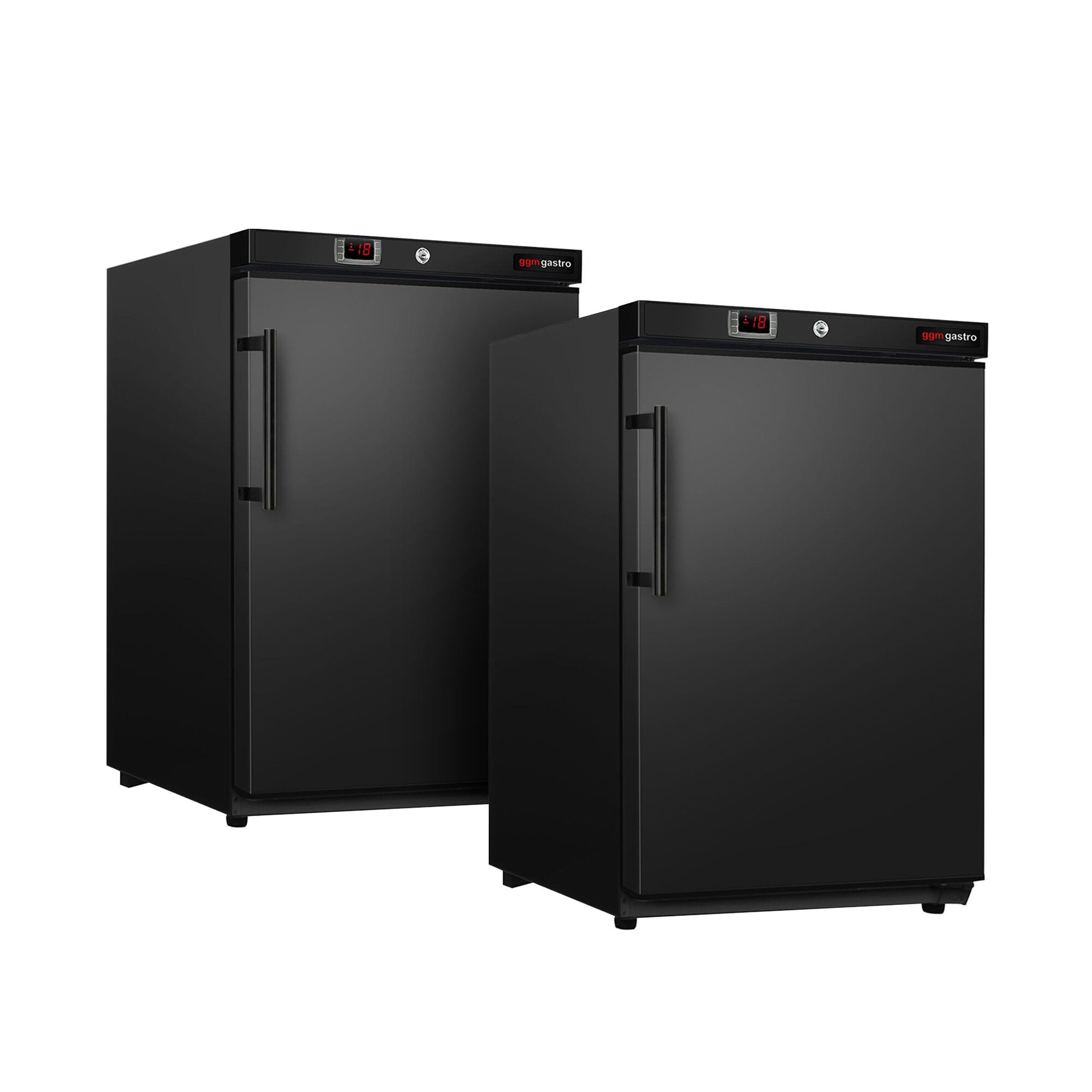 (2 pièces) Mini congélateur de stockage ECO – 200 litres – avec 1 porte – intérieur de la porte en plastique – Noir