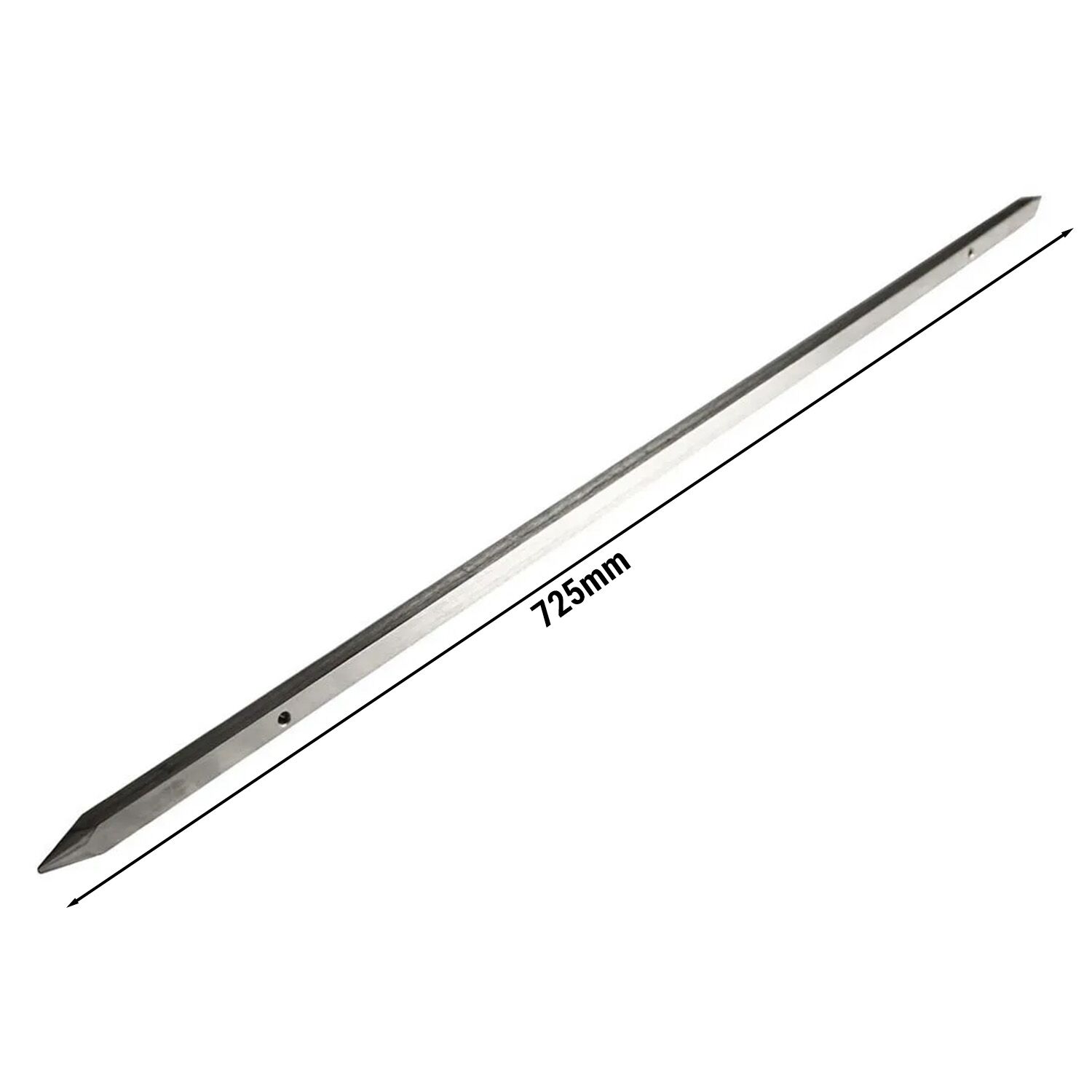 Brochette à kebab pour gril à gyros / kebab - 725x12x12mm - Inox - compatible avec DOK3-SB, DOKE3, DOBK3-SB & DOBKE3