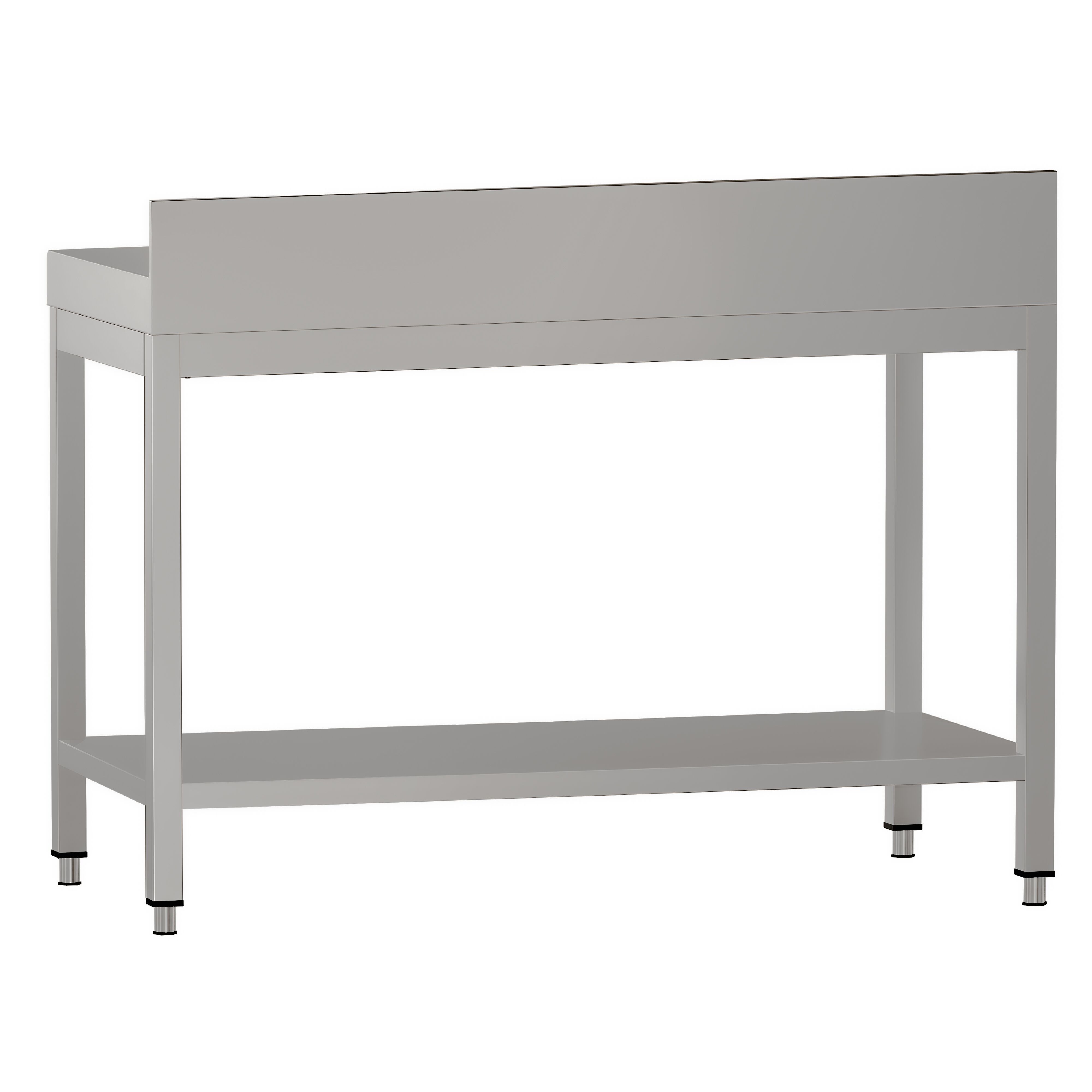 Table de travail en inox ECO – 1000 × 600 mm – avec tablette inférieure & dosseret