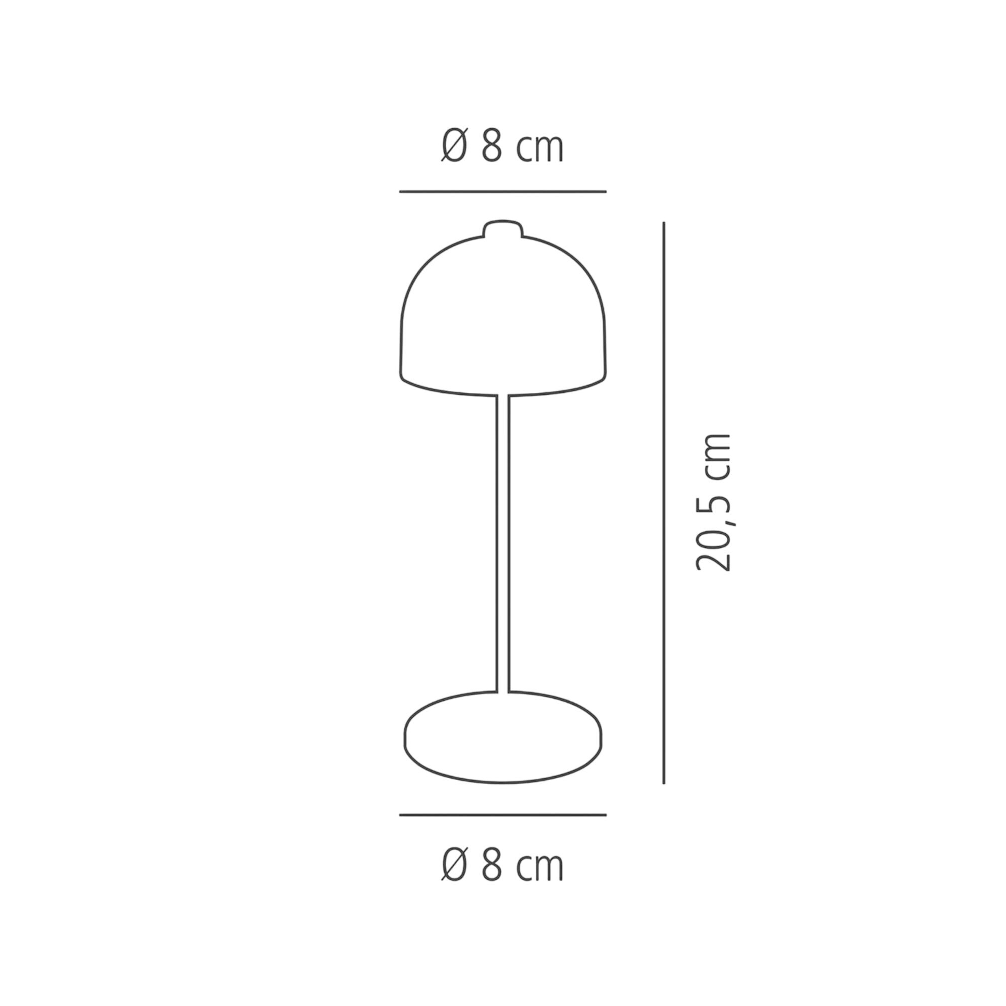 Lampe de table – JOSEF MINI – dimmable en 3 niveaux – Ø 80 mm – Noir