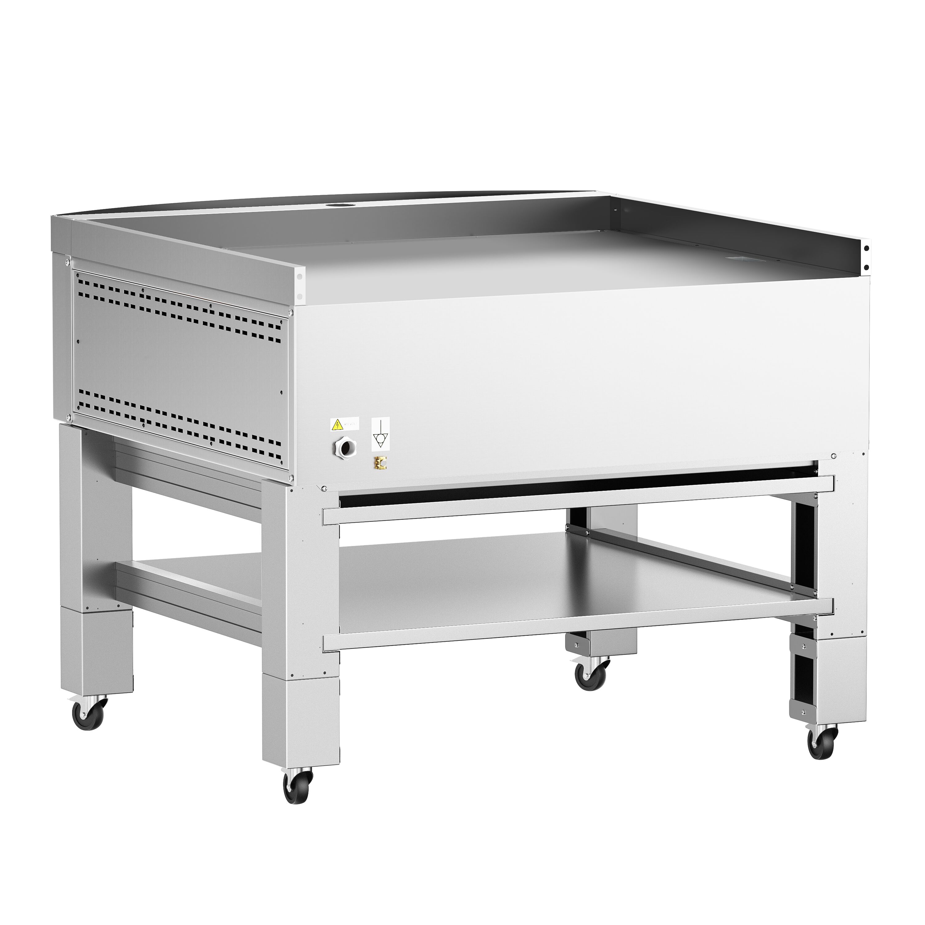 Piec do pizzy - 9 x Ø34cm - Panel dotykowy - z okapem i ramą nośną